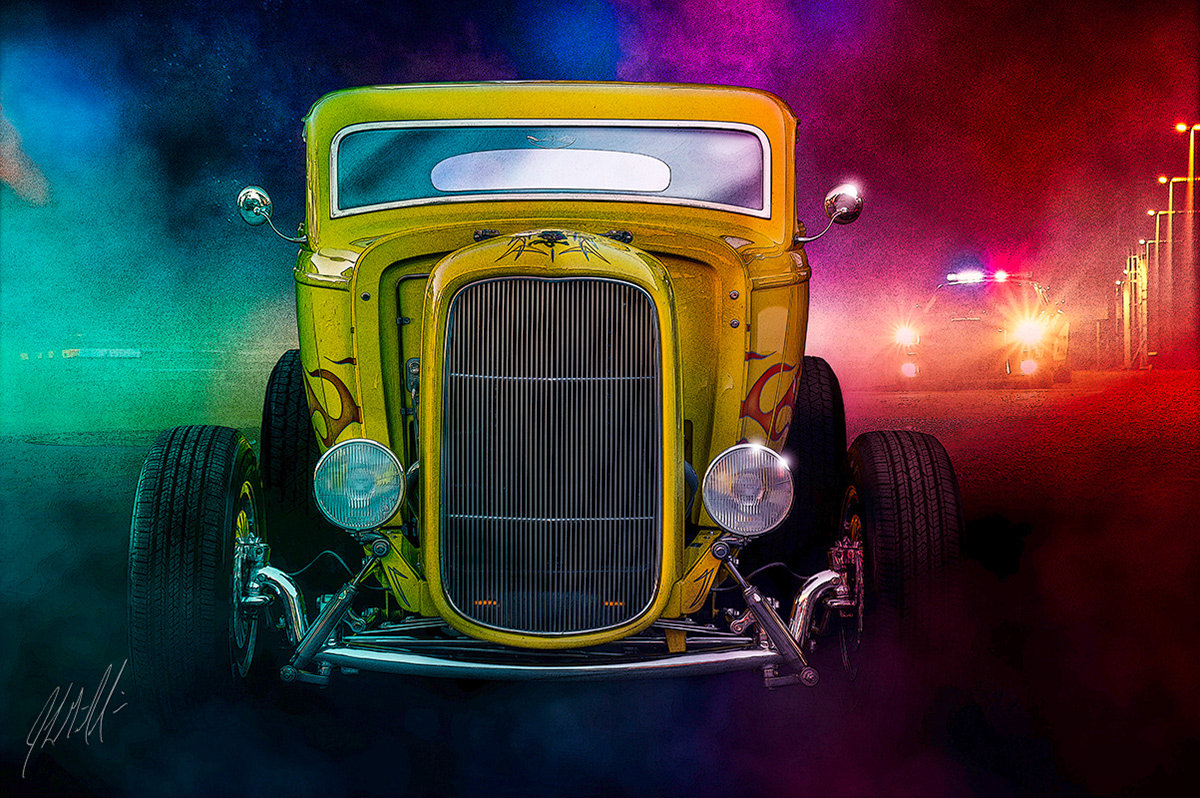 1932 Ford 3-Window Coupe with Flames