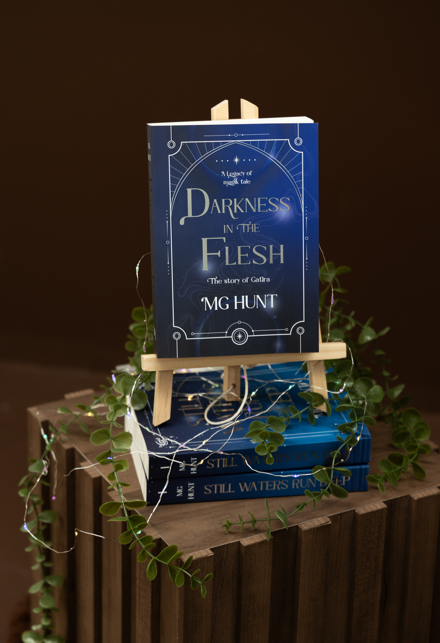 Darkness in the Flesh, The story of Gatira, paperback with silver foil on cover and spine.