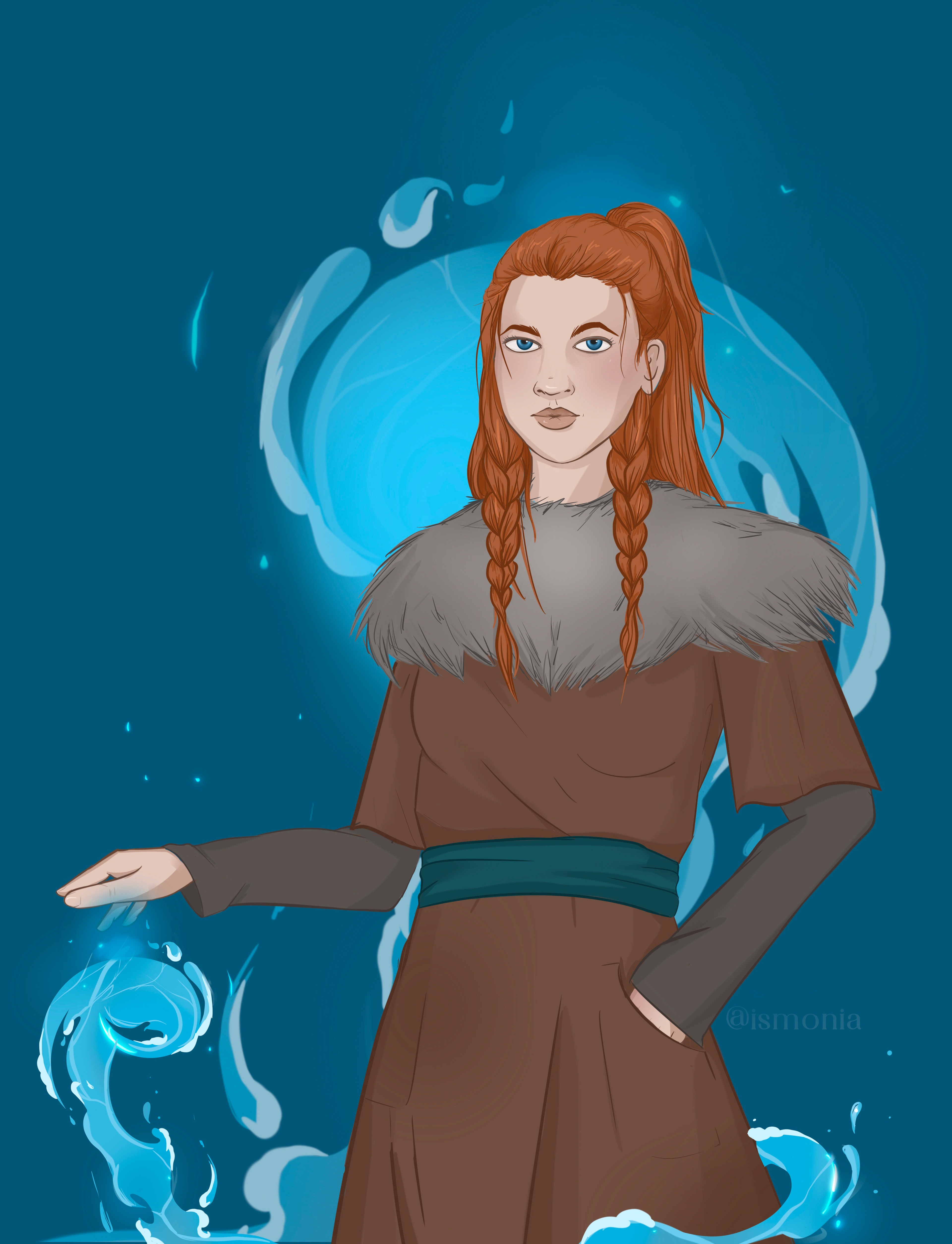 Freyis, a character from Darkness in the Flesh. Illustration by Ismonia.