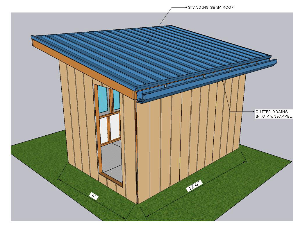 3-D model of proposed shed
