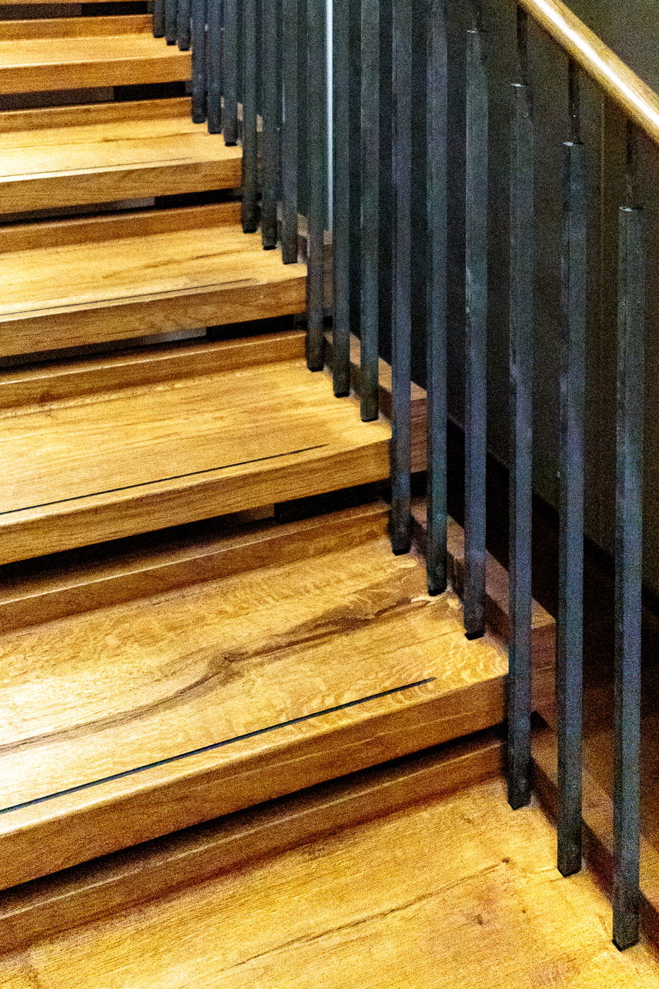 Carved wood stair treads