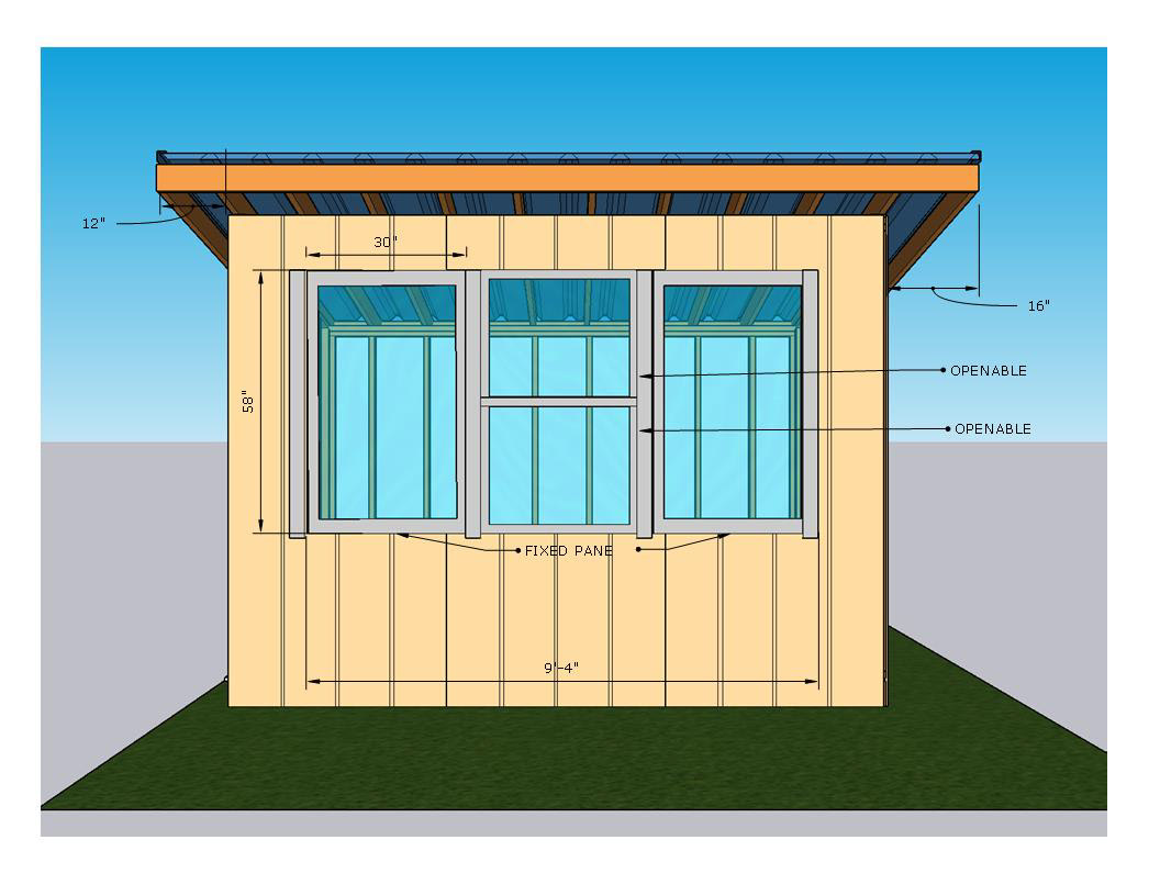 3-D model of proposed shed