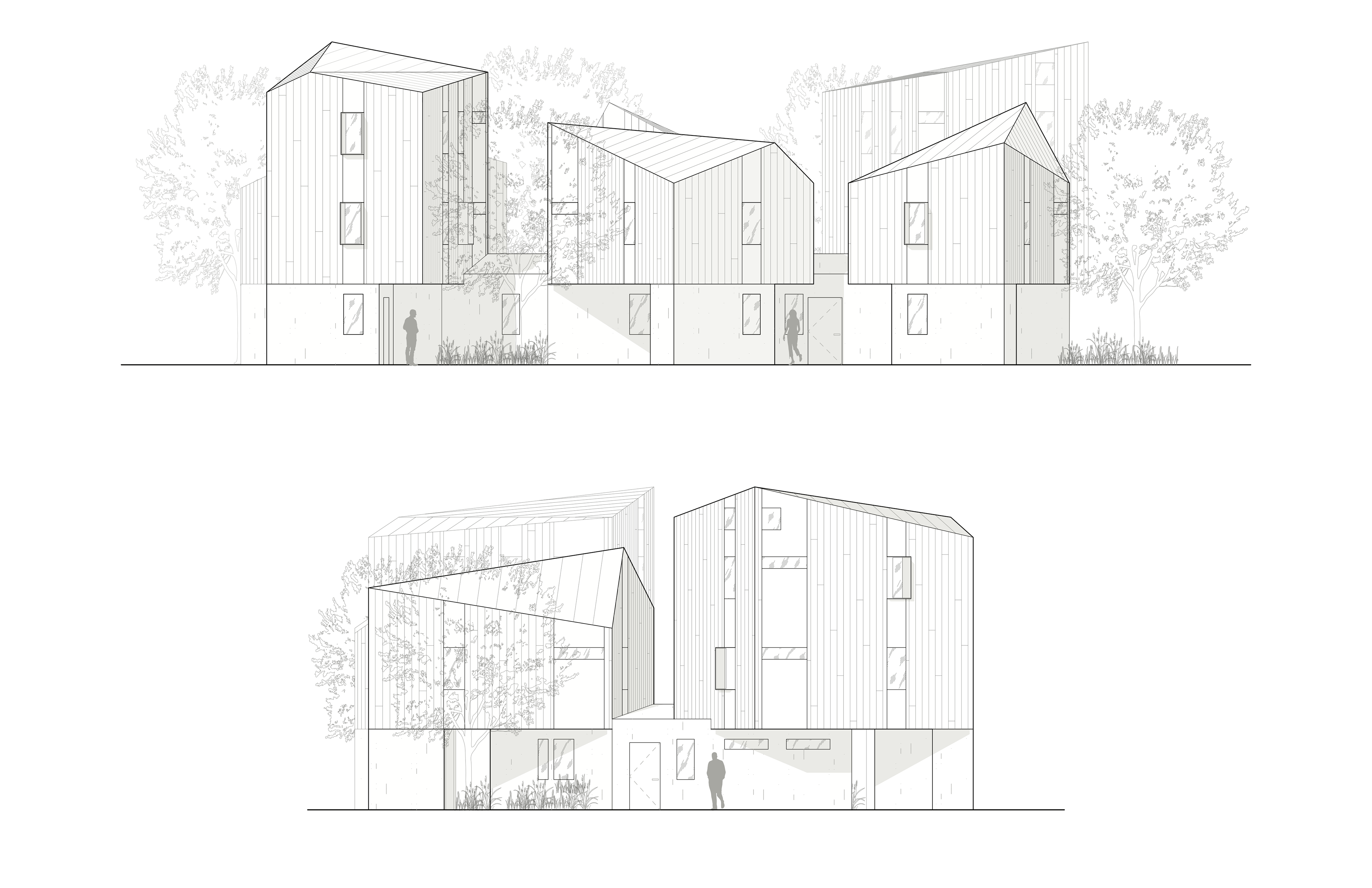 north and west elevations