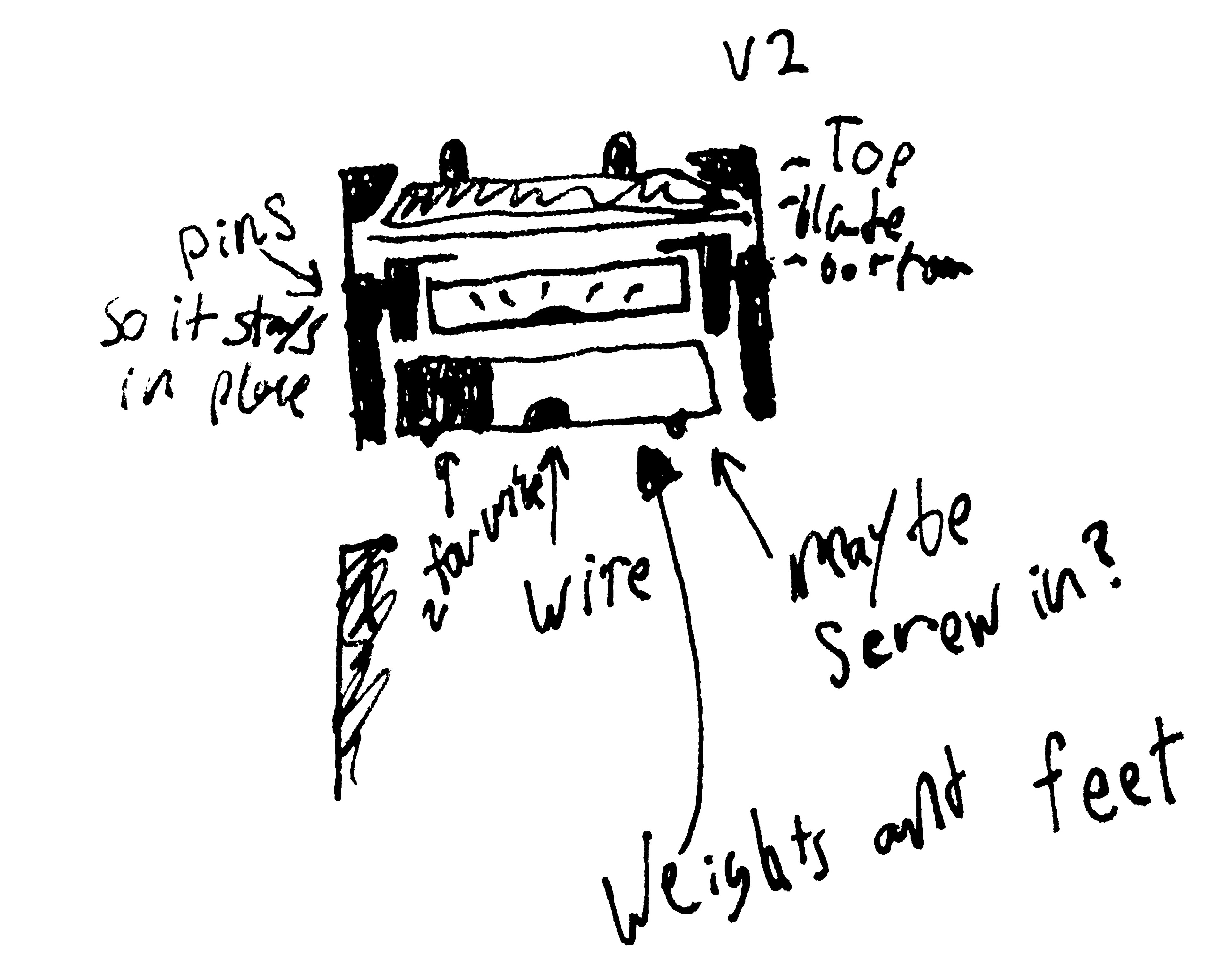 Version two side view of the mechanics