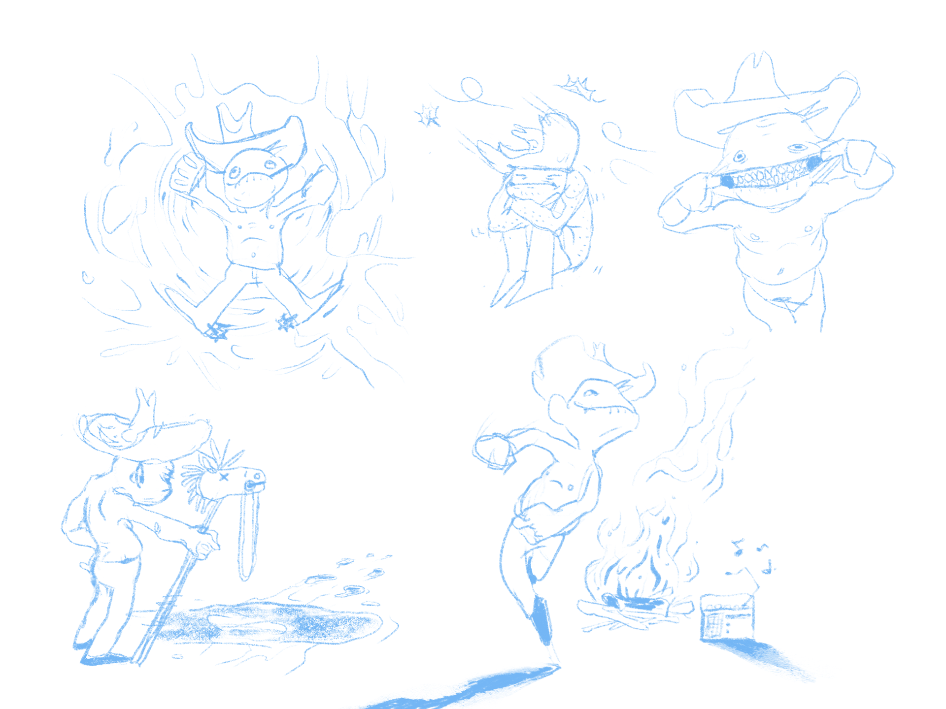 Unexpected Puddle | Crusty Cowboy Character Design