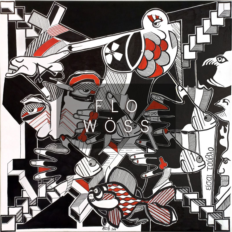 Flo Wöss: Grafik und Malerei, Mixed Media