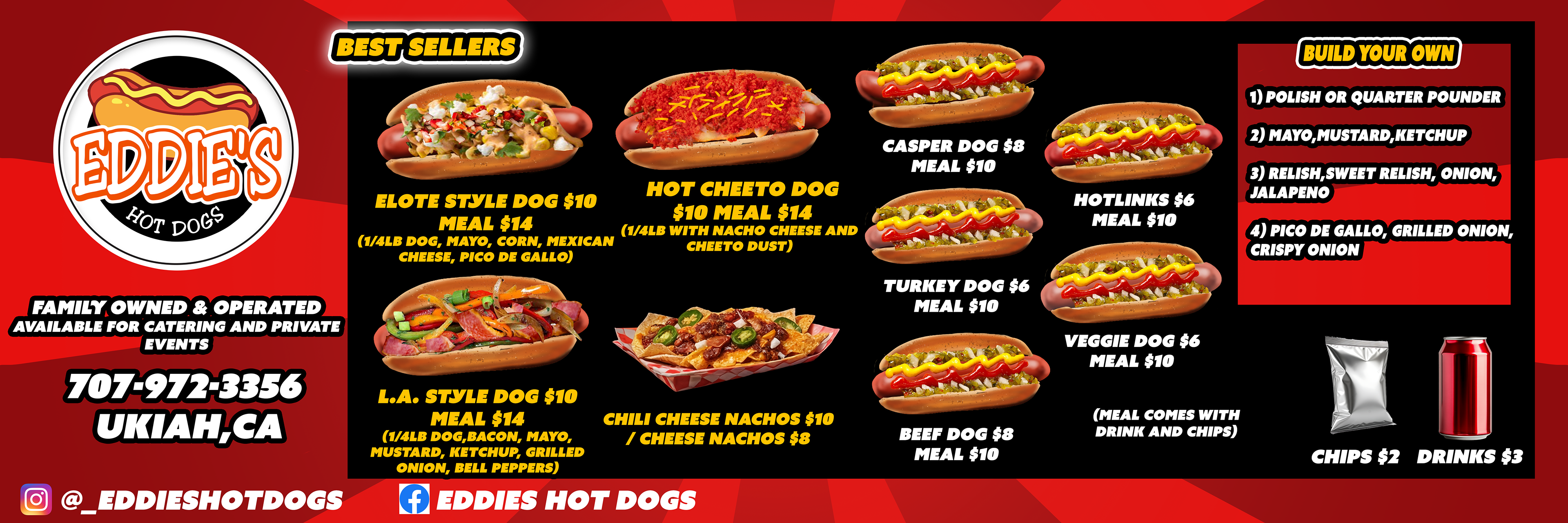 eddies hot dogs menu