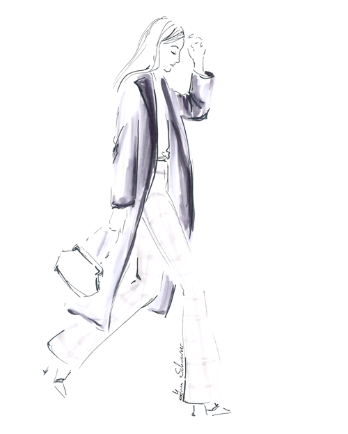 Fashion illustration line outlet drawing