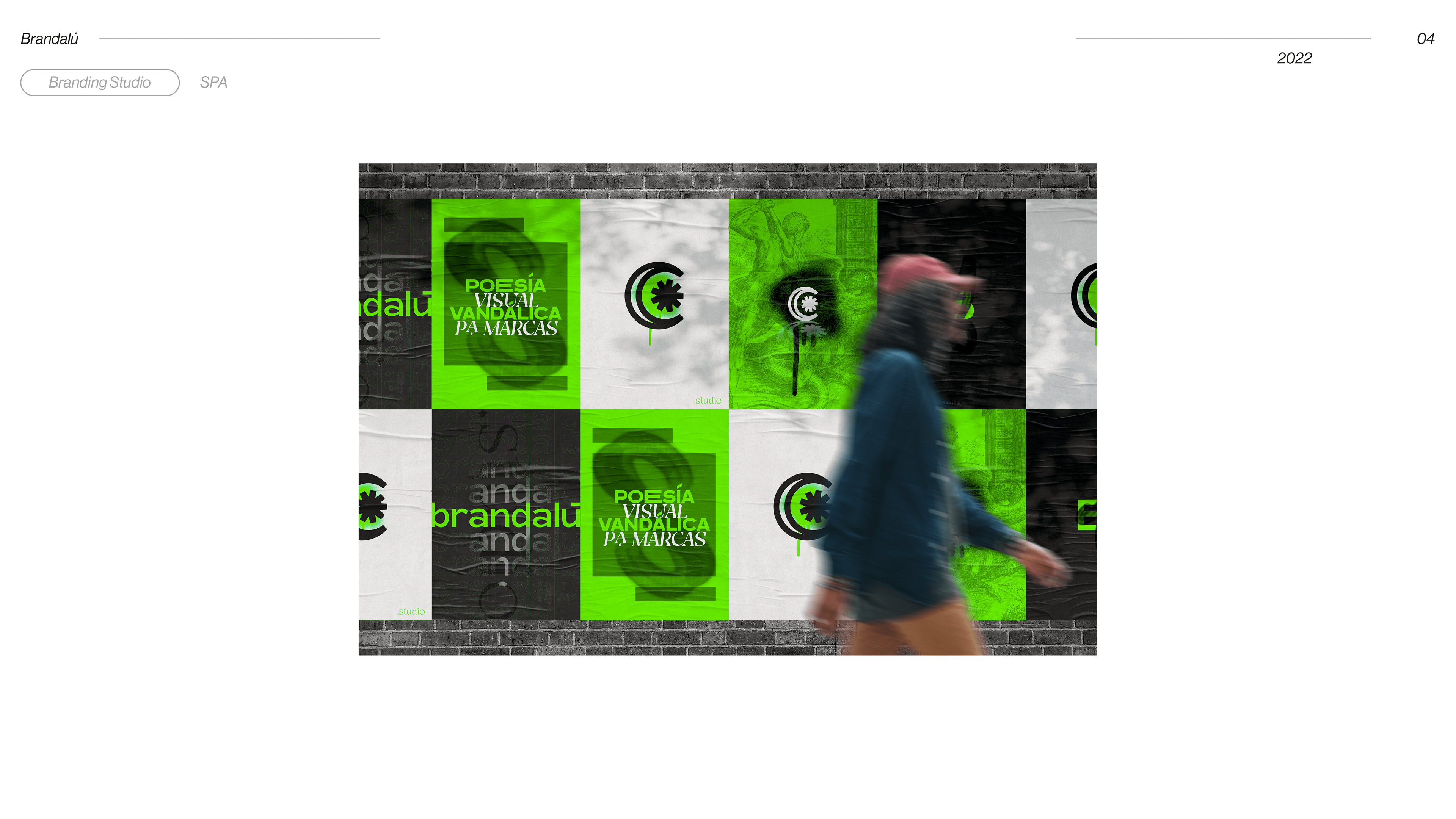 GRX Scratch DJ crew logo, headphone figure with target symbol, music brand identity by Samu Diaz Spain 2022