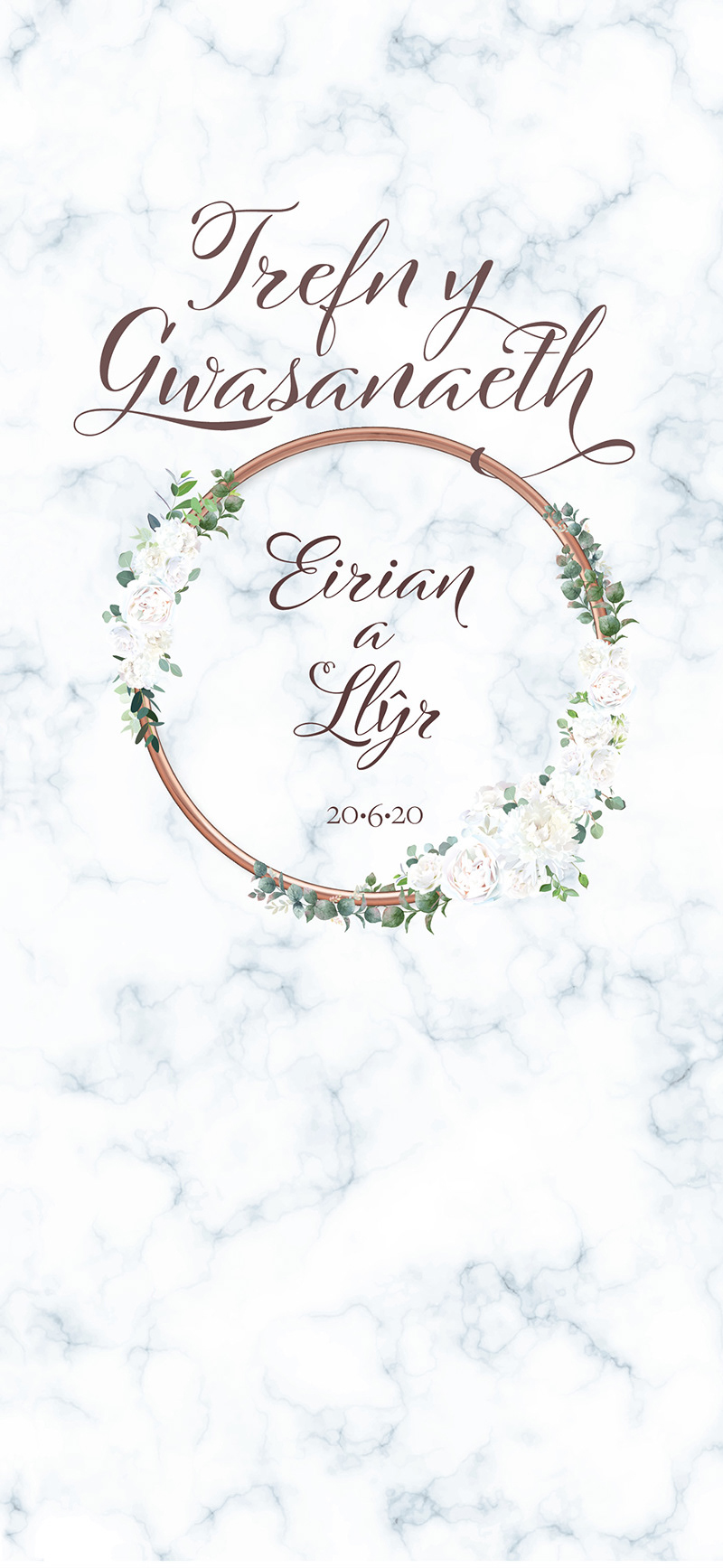 Gareth Edwin also offers Welsh or Bilingual Wedding Stationery
