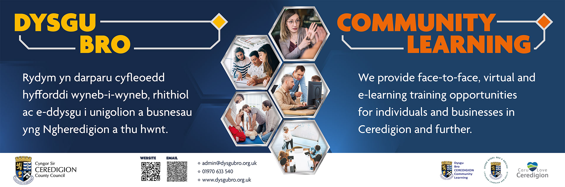 3m long vinyl banner artwork for Ceredigion County Council