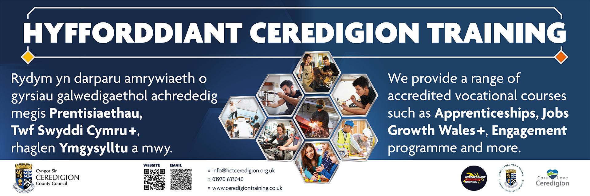 3m long vinyl banner artwork for Ceredigion County Council
