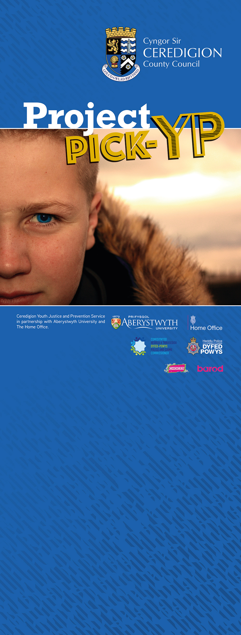 Pop up banner for Ceredigion County Council