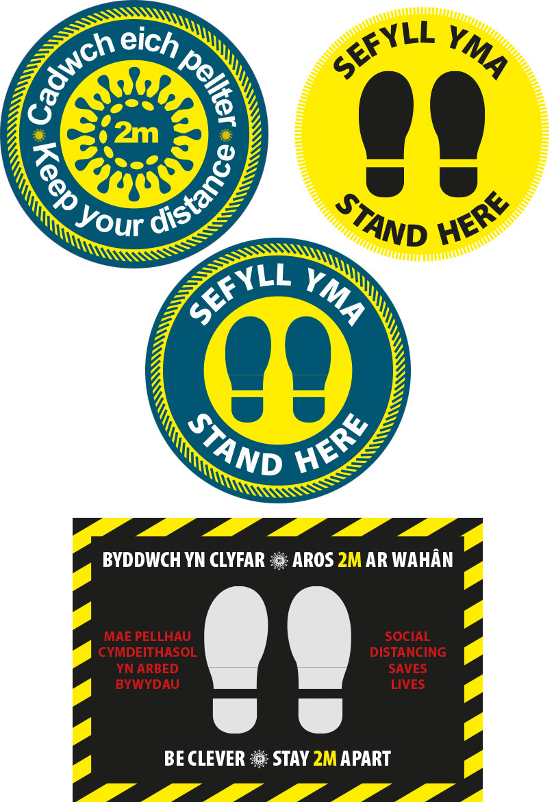Gareth Edwin covid19 floor stickers