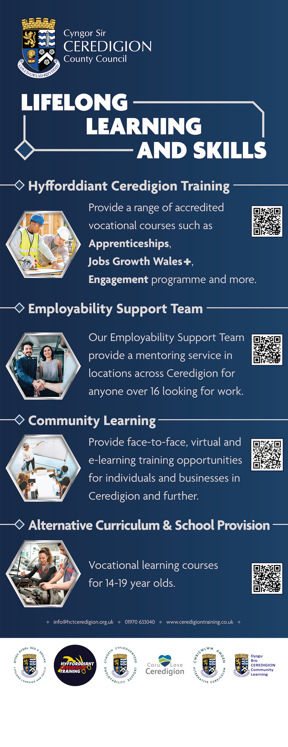 Pop up banner for Ceredigion County Council