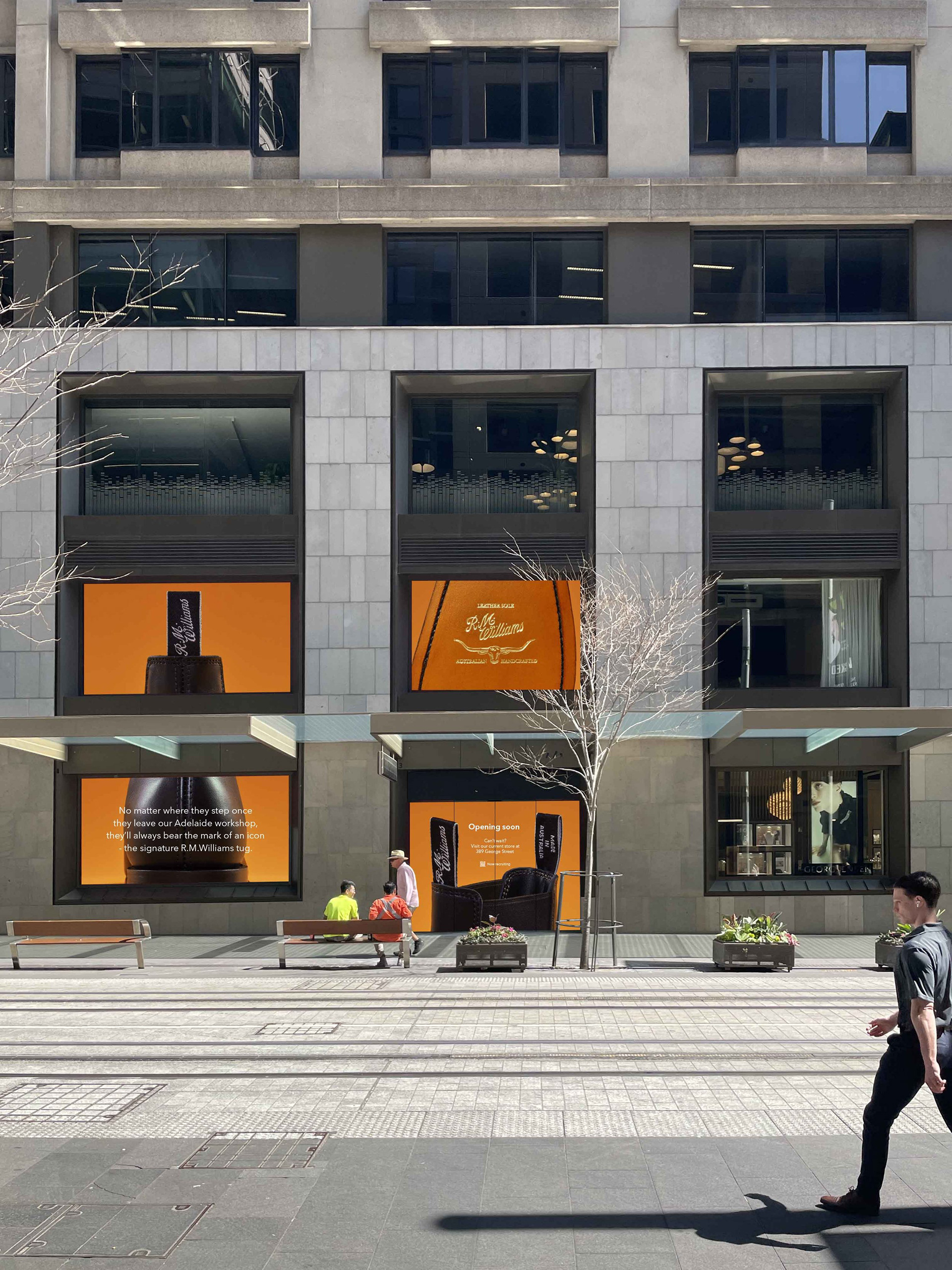 Temporary storefront opening design
