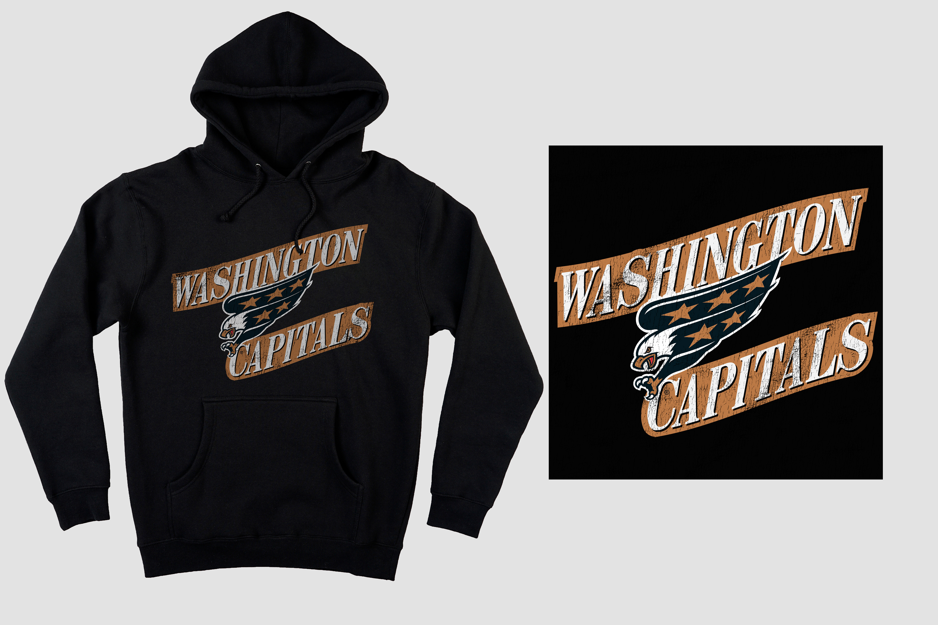 Washington Capitals Reverse Retro Hoodie Design