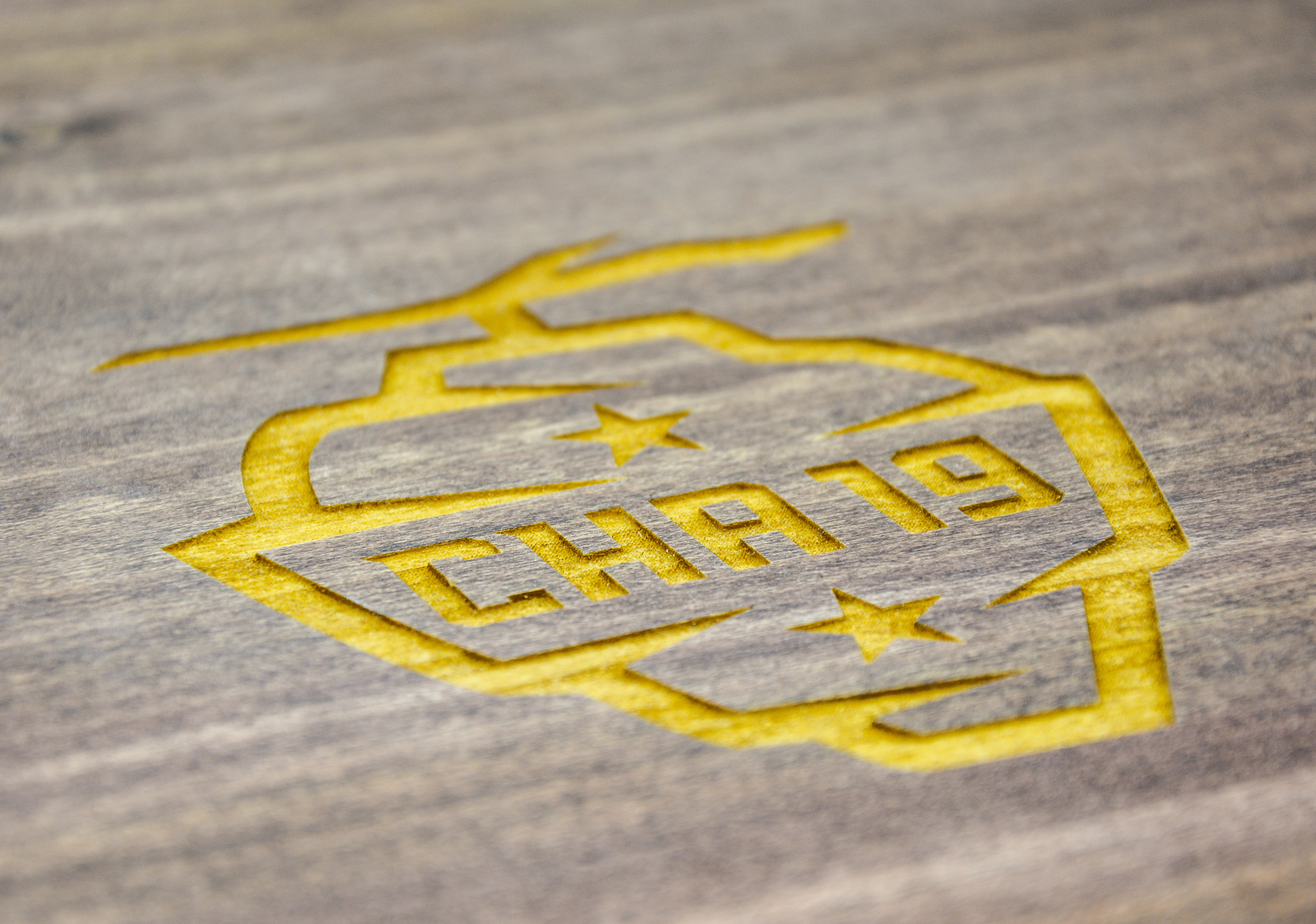 2019 NBA All-Star Logo etching into the lid of the box.