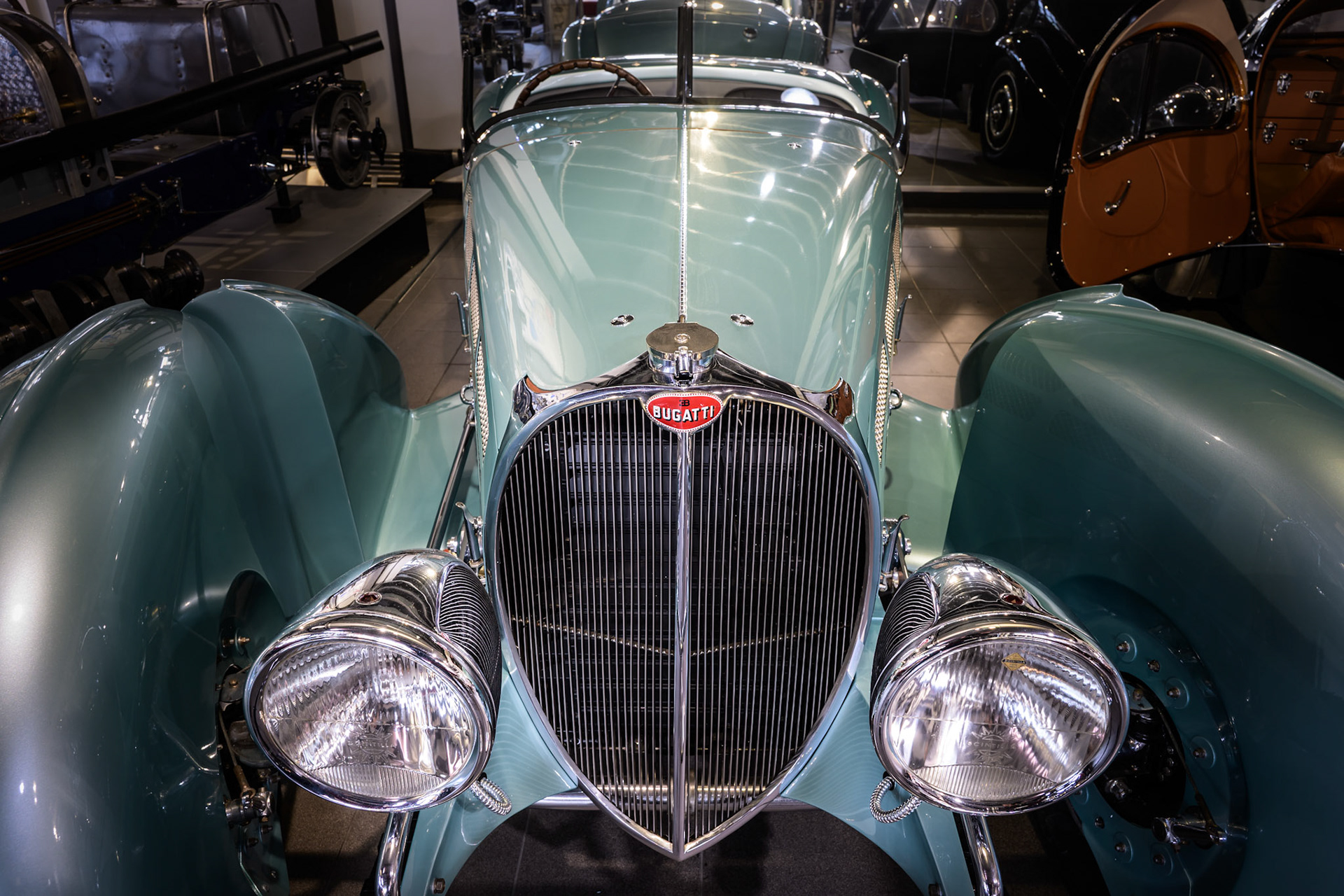 Bugatti Showcar mit beweglichen Kotflügeln (Museum Autovision, Altlußheim)
