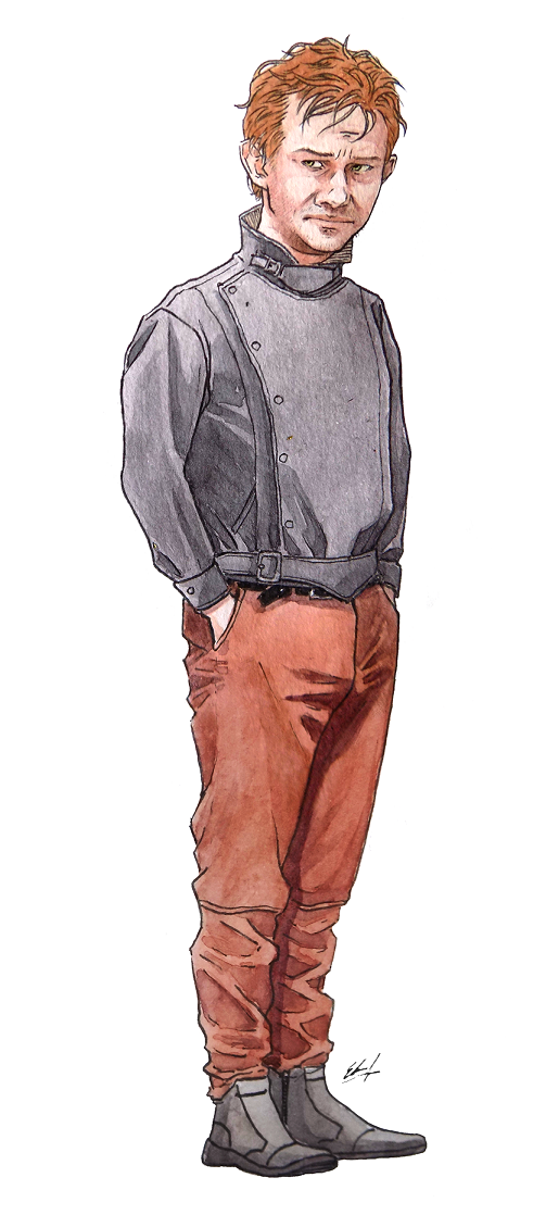 Ink and watercolor - mixed media paper