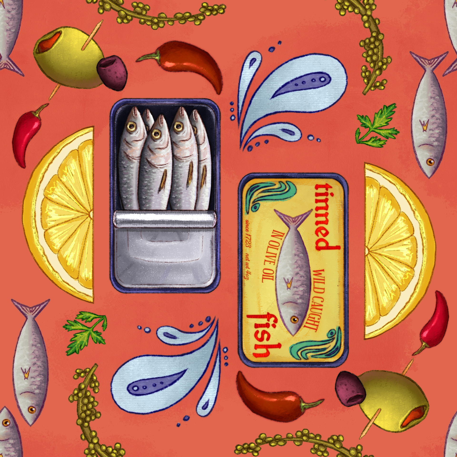 Tinned Fish Pattern, 2024