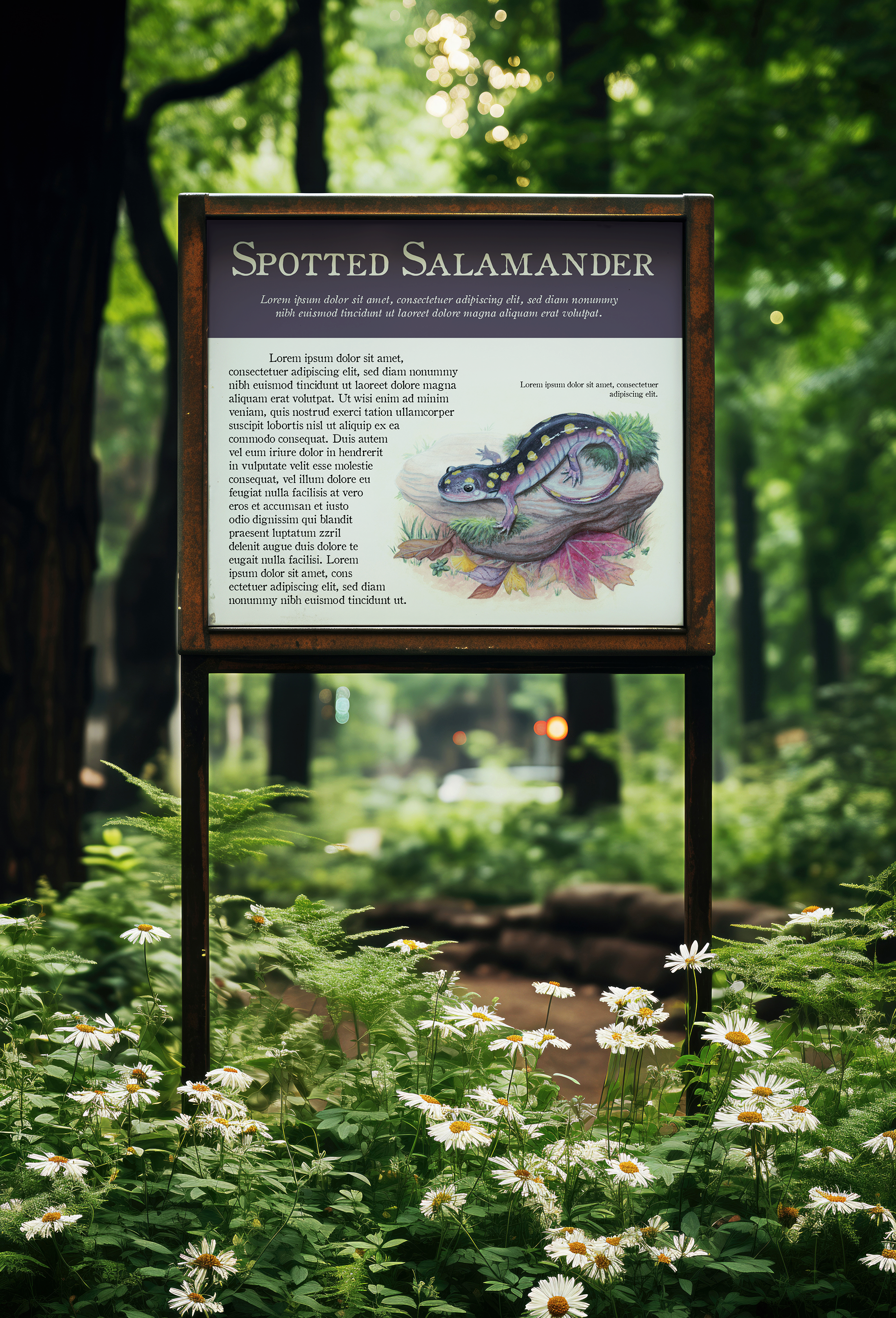 Spotted Salamander Trail Sign