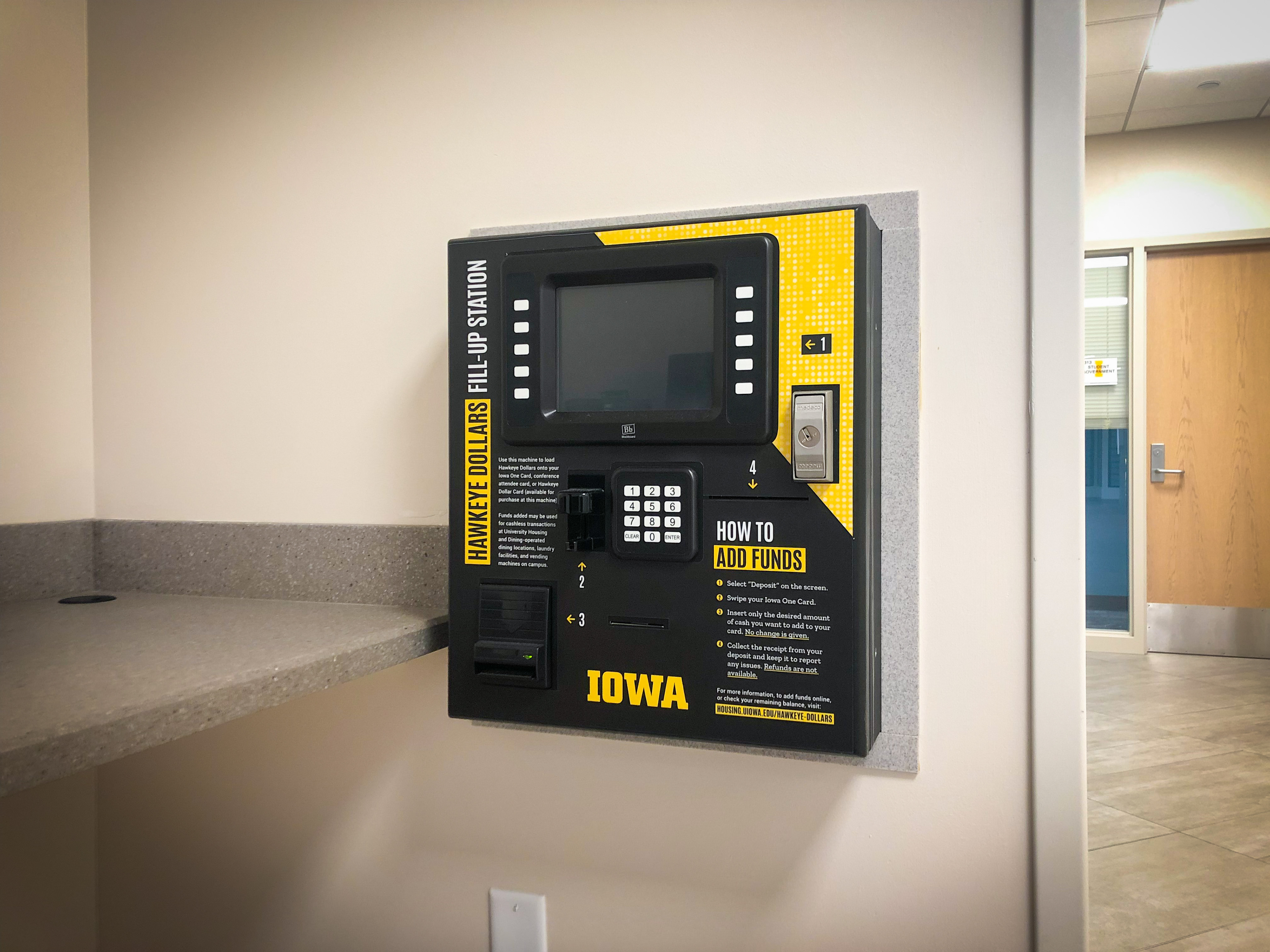 University Housing and Dining - Hawkeye Dollars Kiosk Die-cut Vinyl 2021