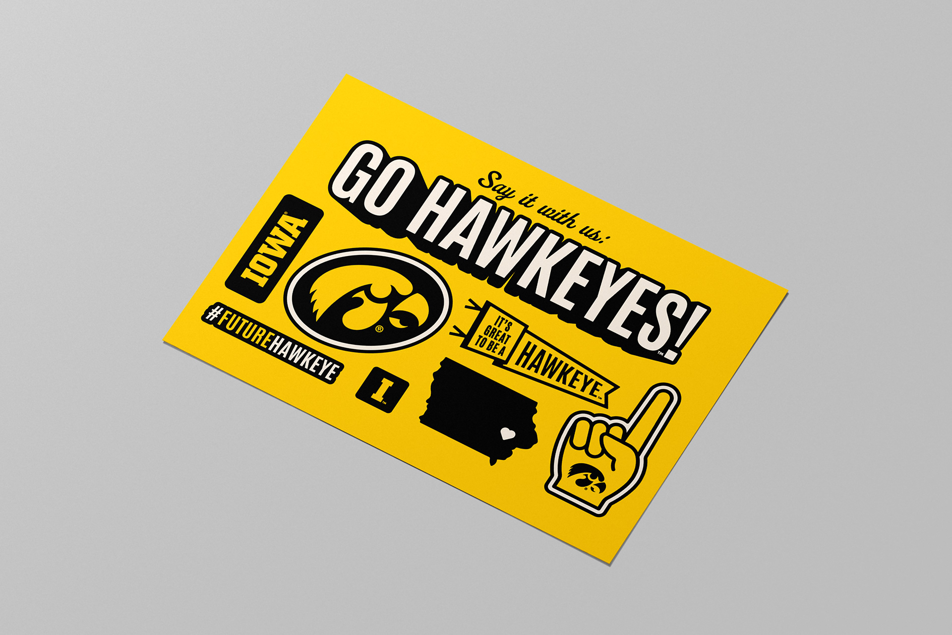 University of Iowa Admissions - Yield Sticker Postcard 2024