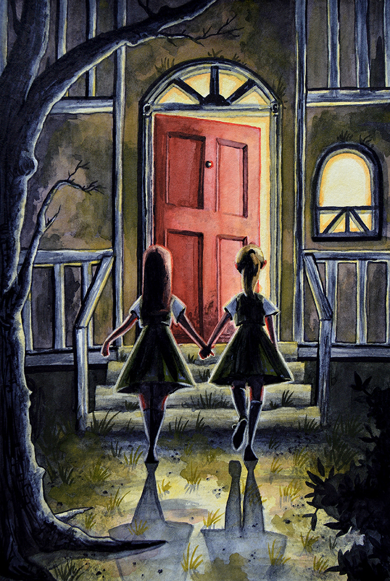 "The Demons of Angel Camp, Book 4," Watercolor, California Dreadfuls, 2020