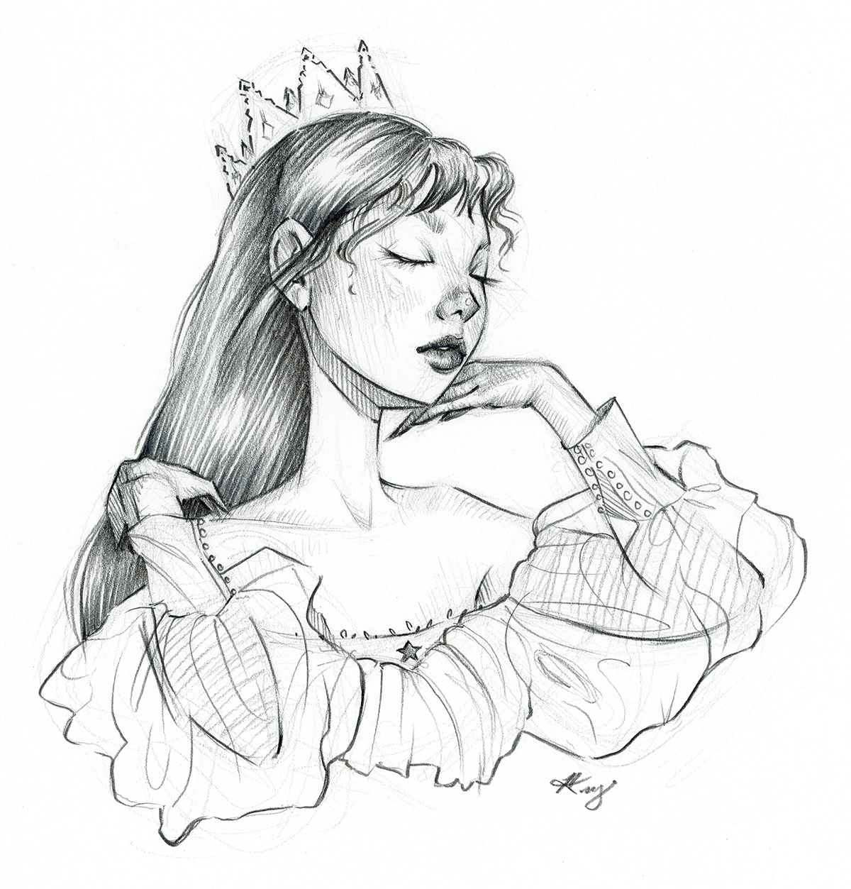 "Star Princess," Pencil, 2022