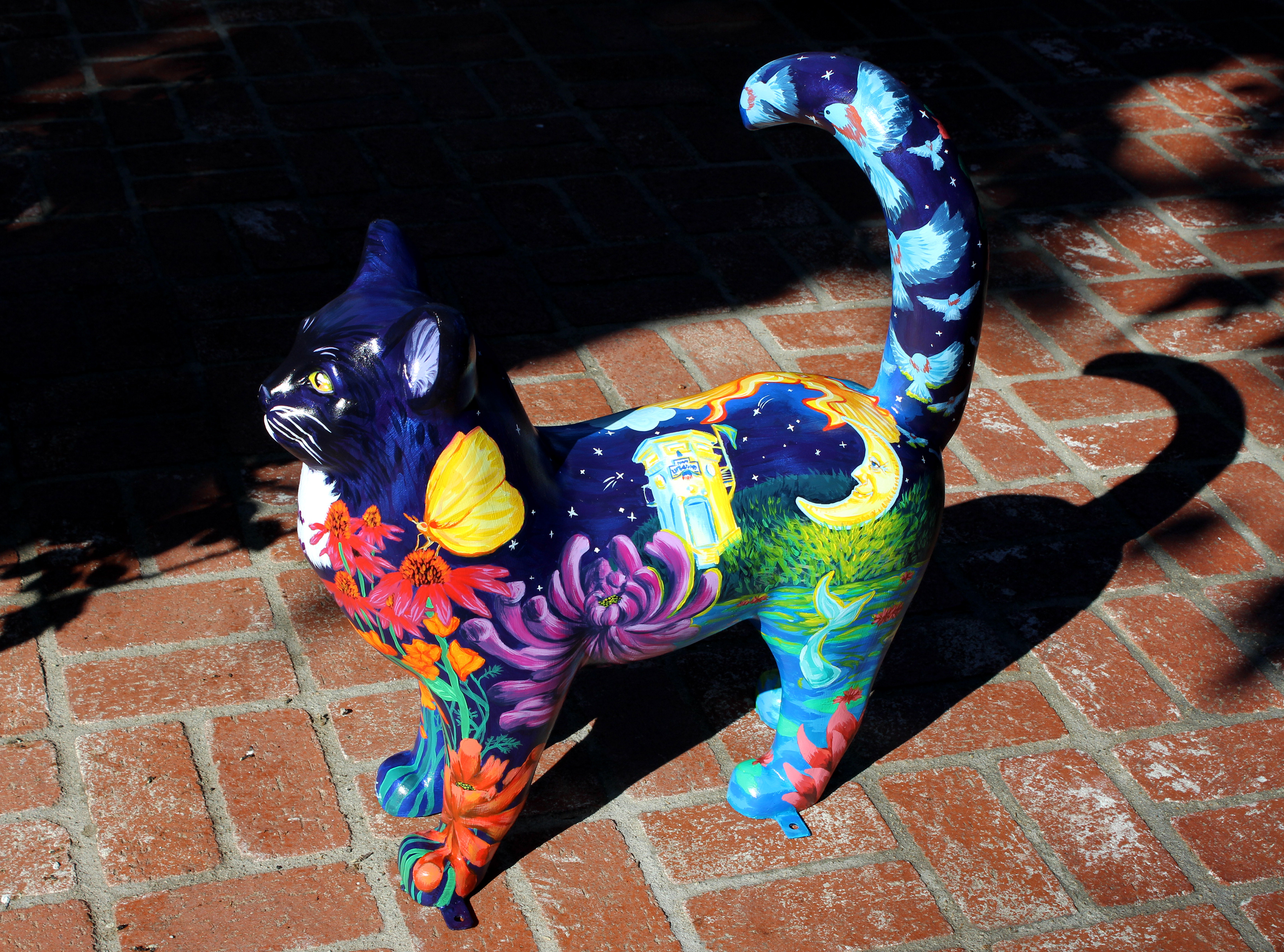 "Screamer the Cat," Acrylic, 2' x 2', 2020