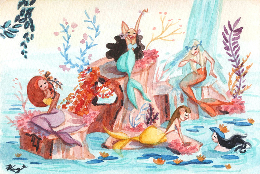 "Mermaid Isle," Watercolor, 2020