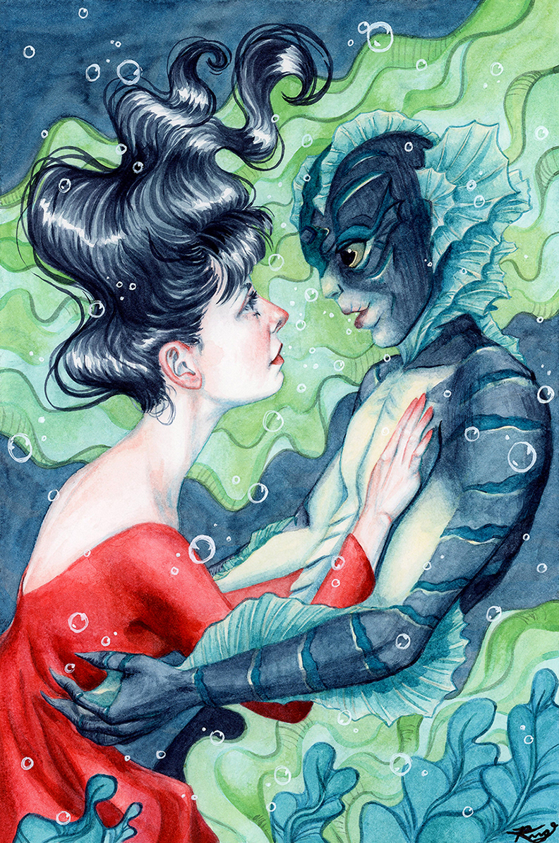 "The Shape of Love," Watercolor, 2023