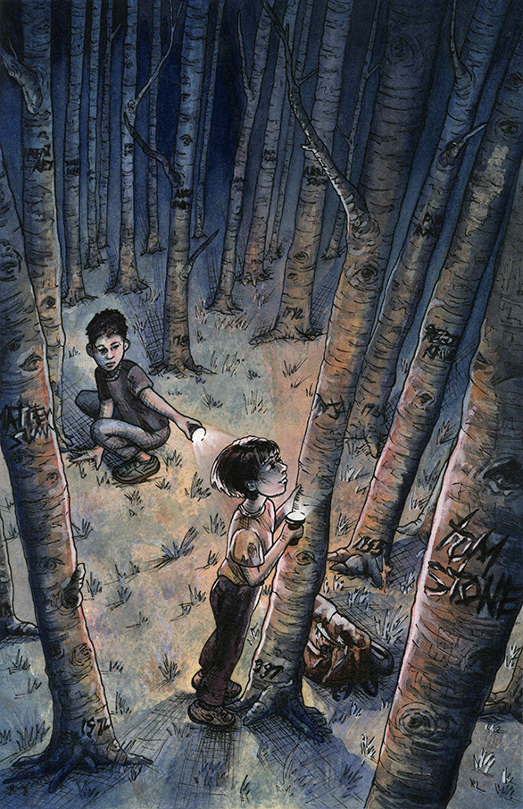 "The Ghosts of San Francisco Bay, Book 1," Watercolor and Ink, California Dreadfuls, 2020