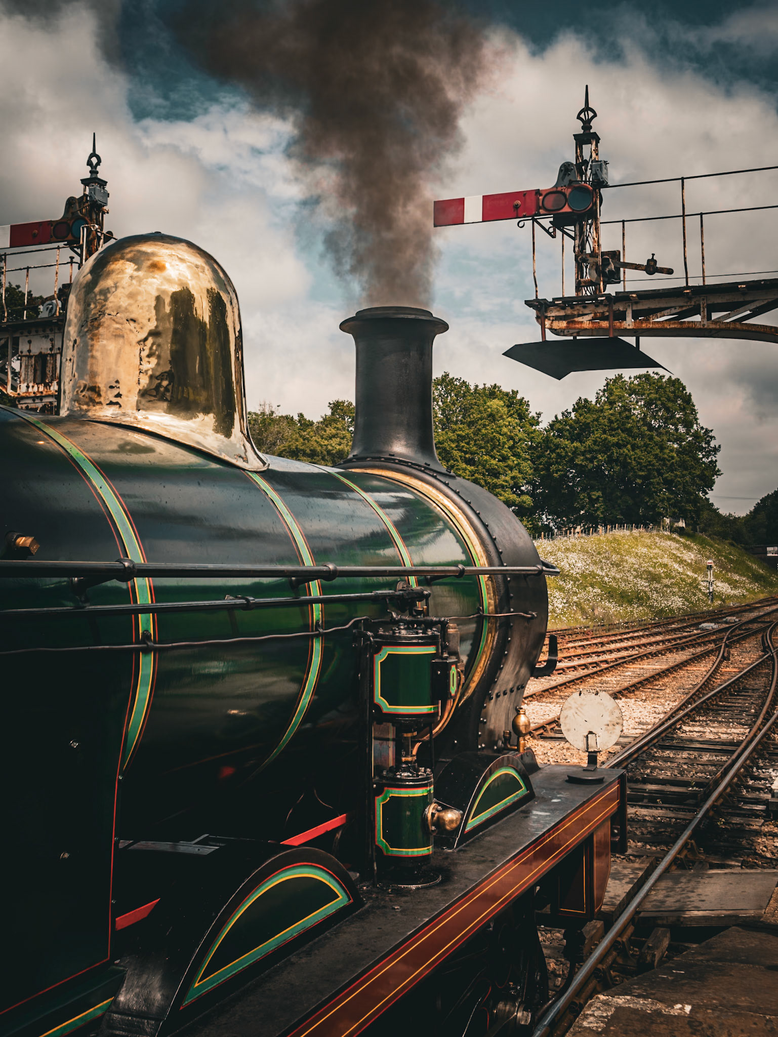 Steam train on Bluebell Railway