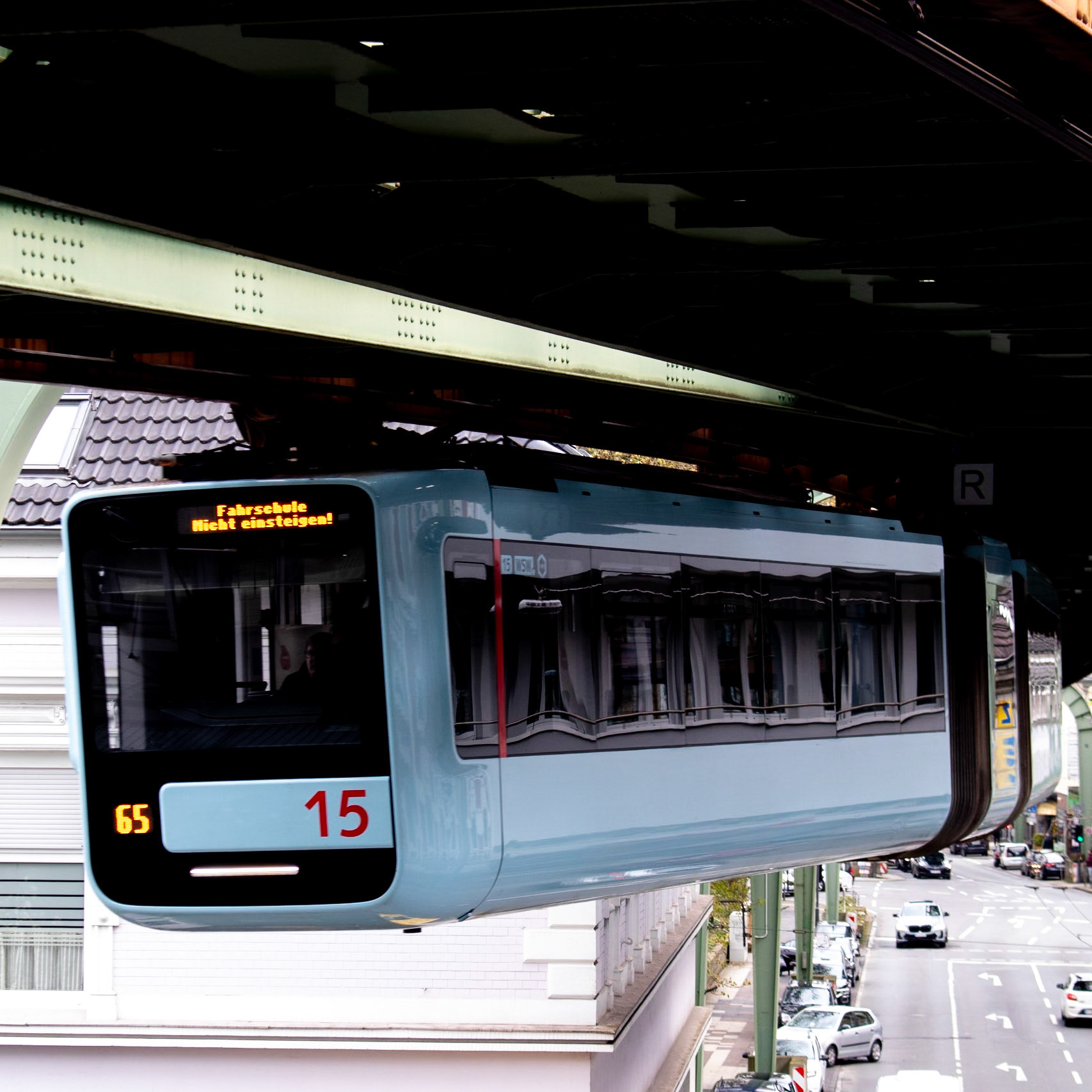 Hanging Monorail in Wuppertal Germany