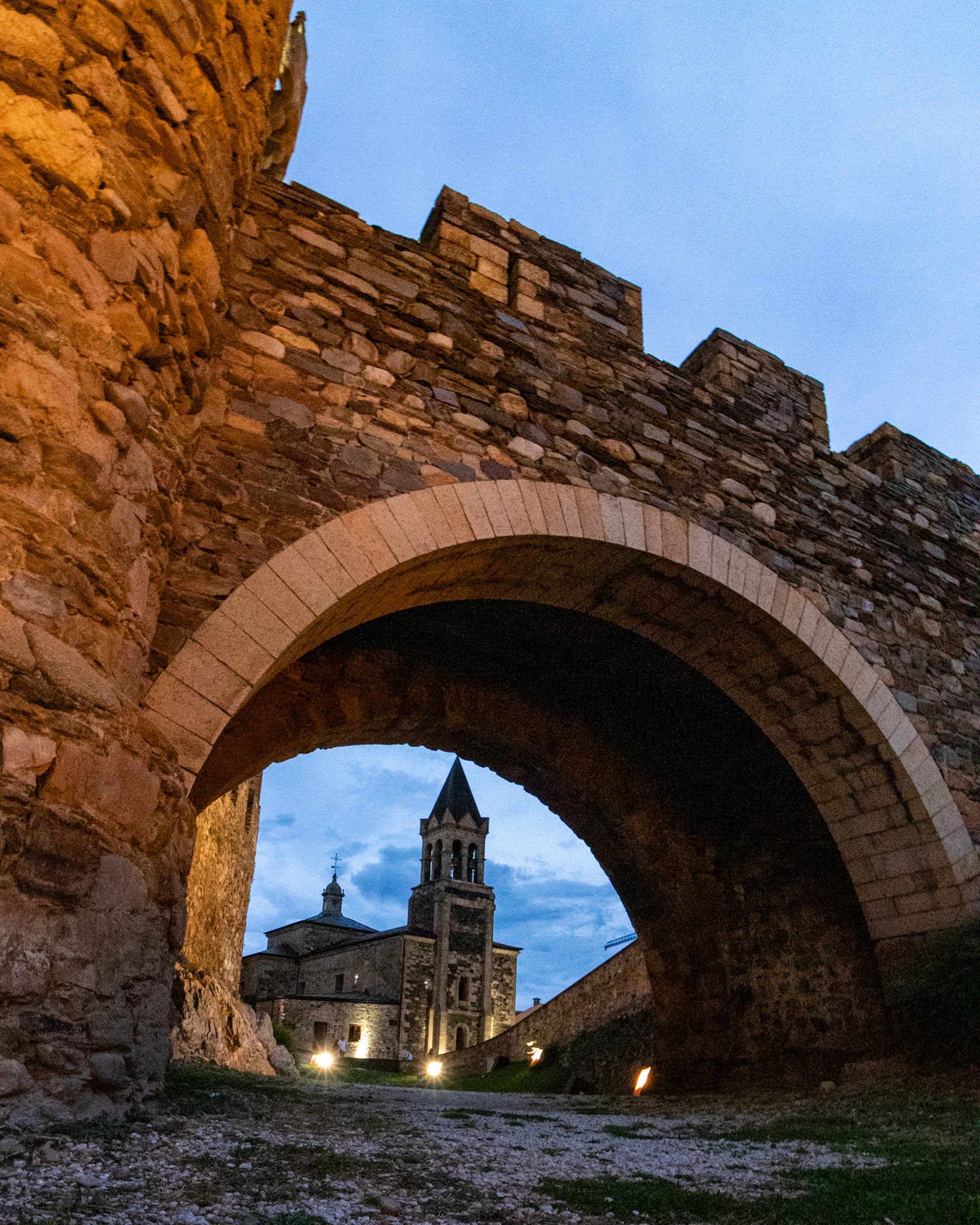 Church and castle Ponferrada Spain