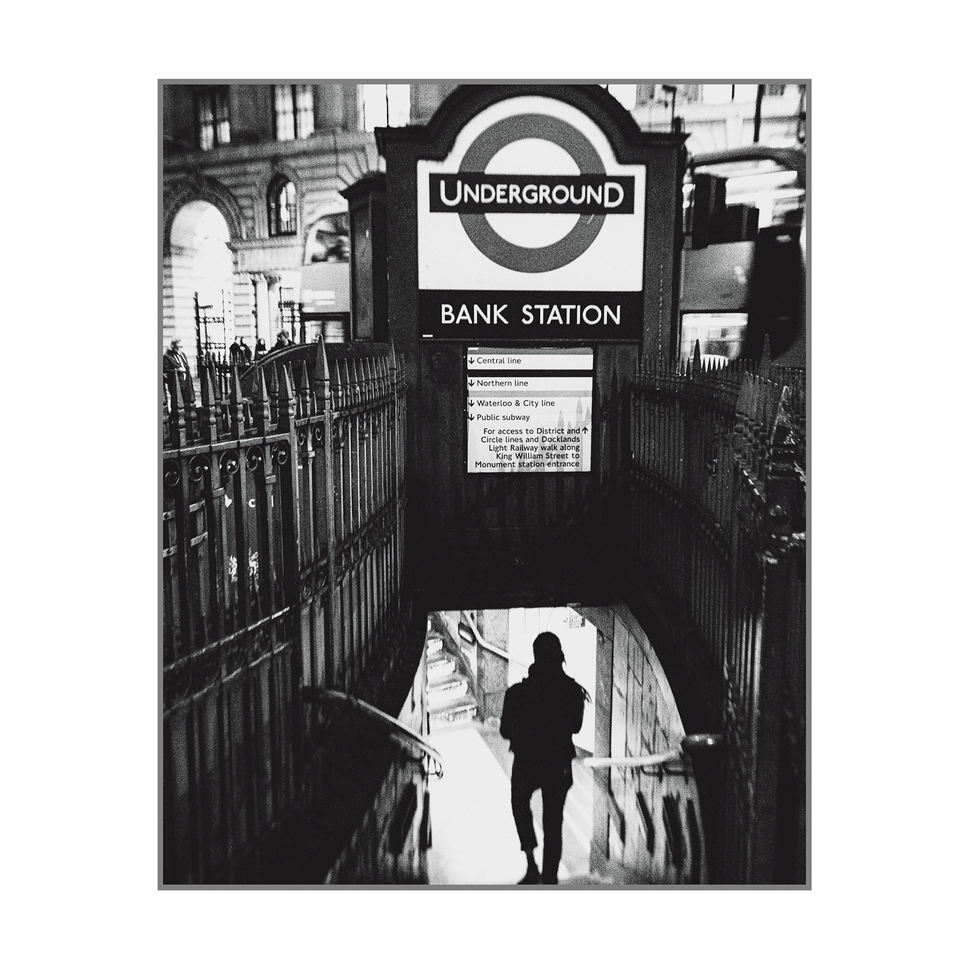 Entering Bank Station London UK
