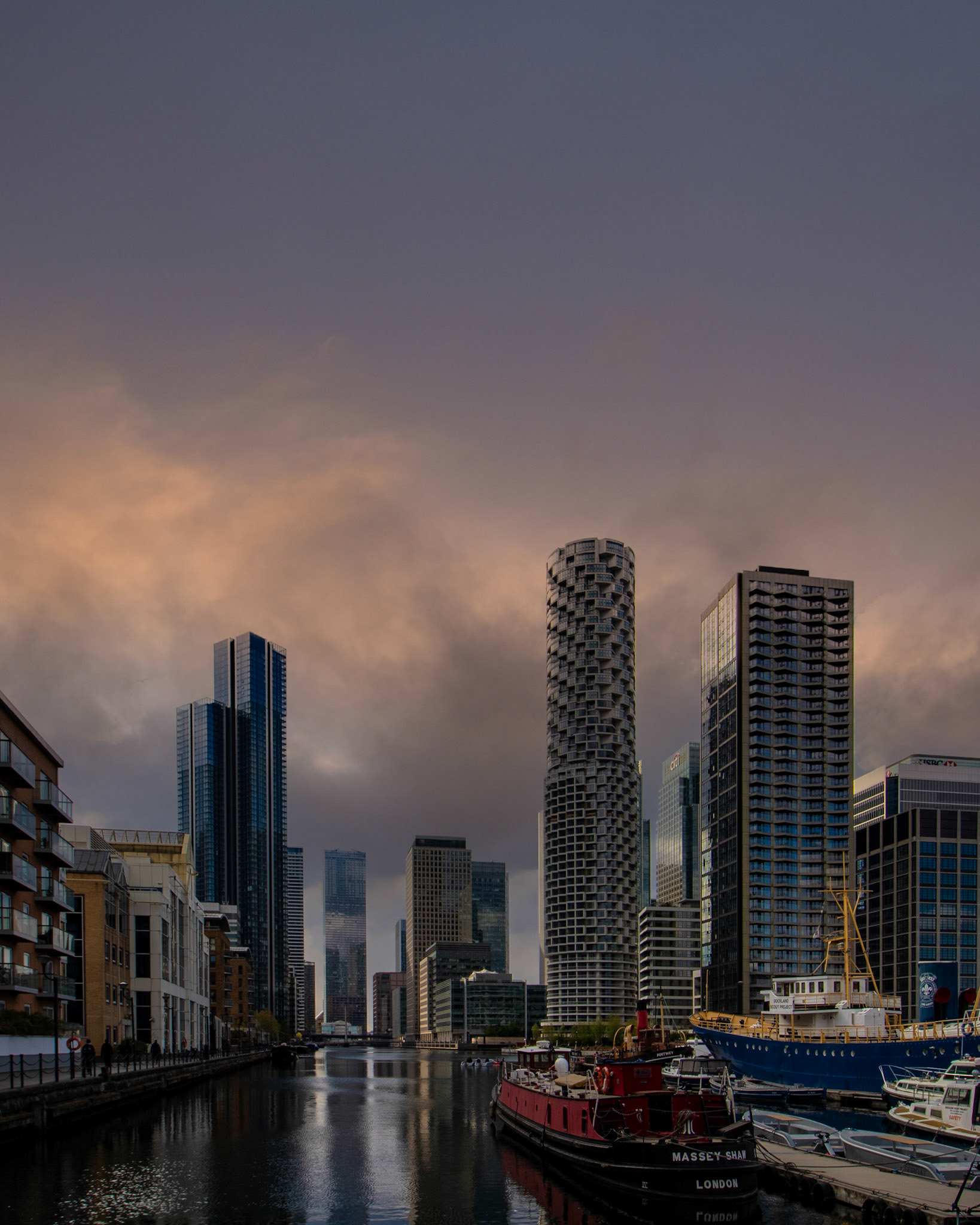 Canary Wharf Business District London UK