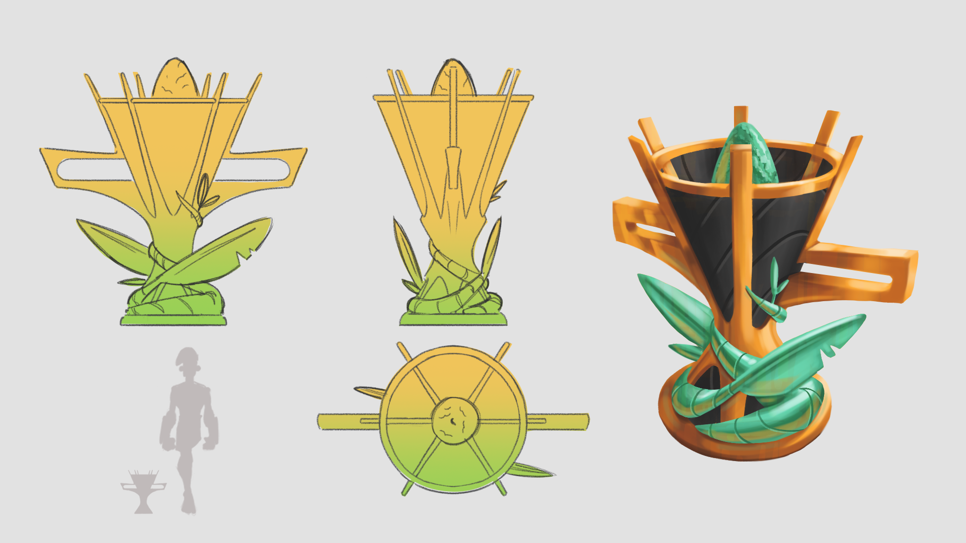 Trophy Ortographic & Render