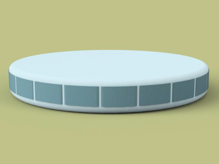 Mattress for play and rest with elastic band pockets for the popsicle modules.