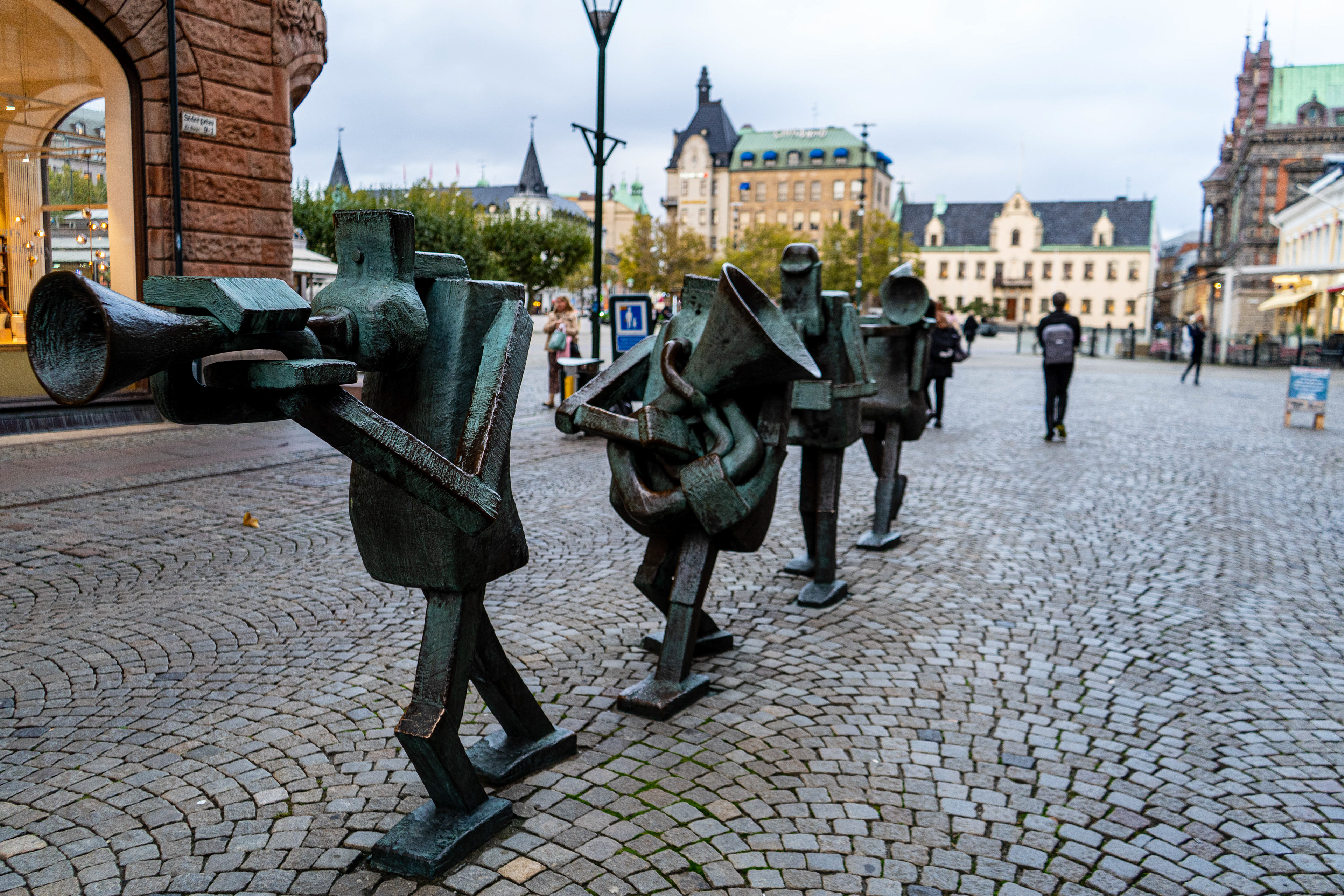 Sculptures in the city center of Malmo