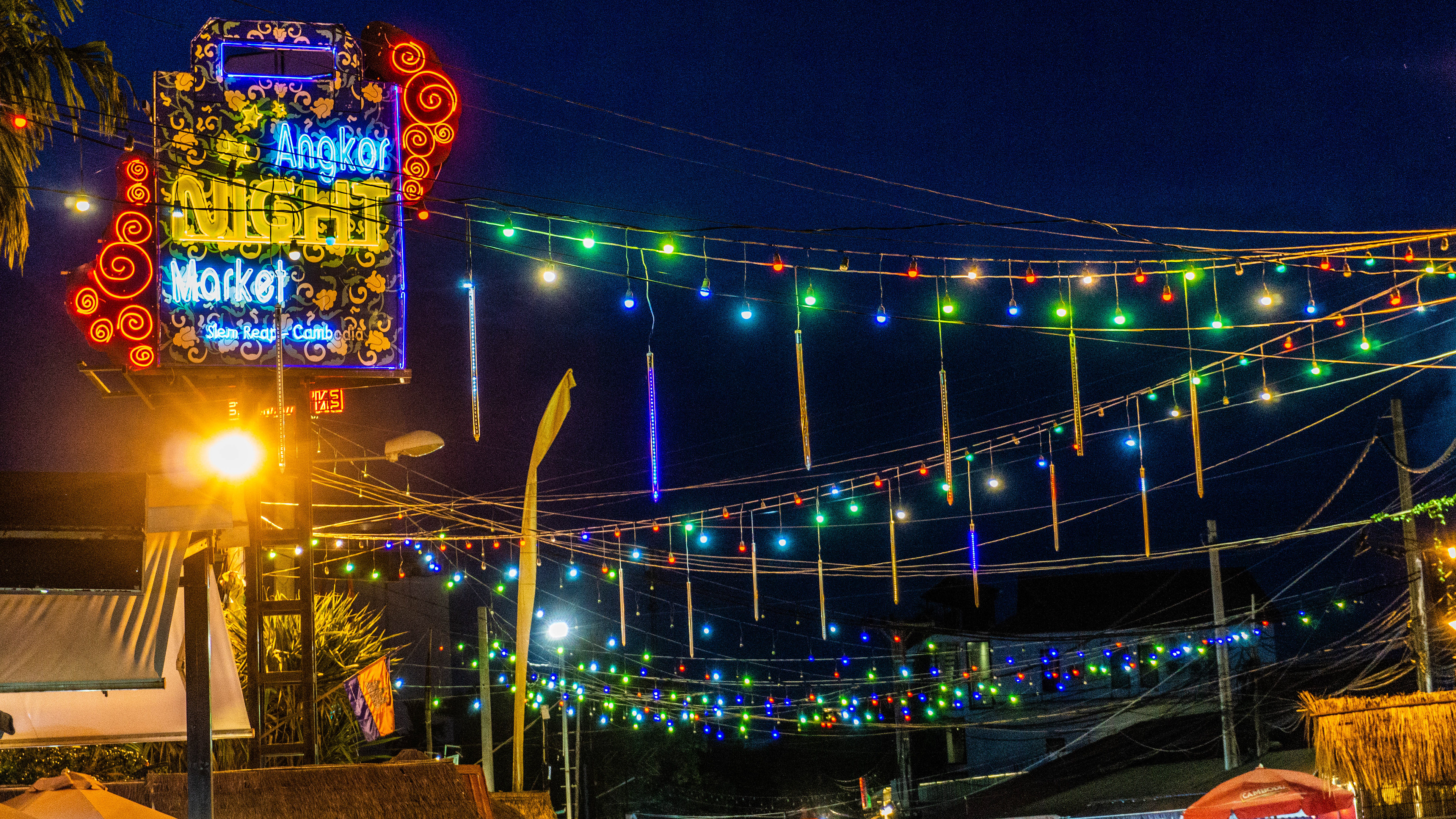A Cambodian night market