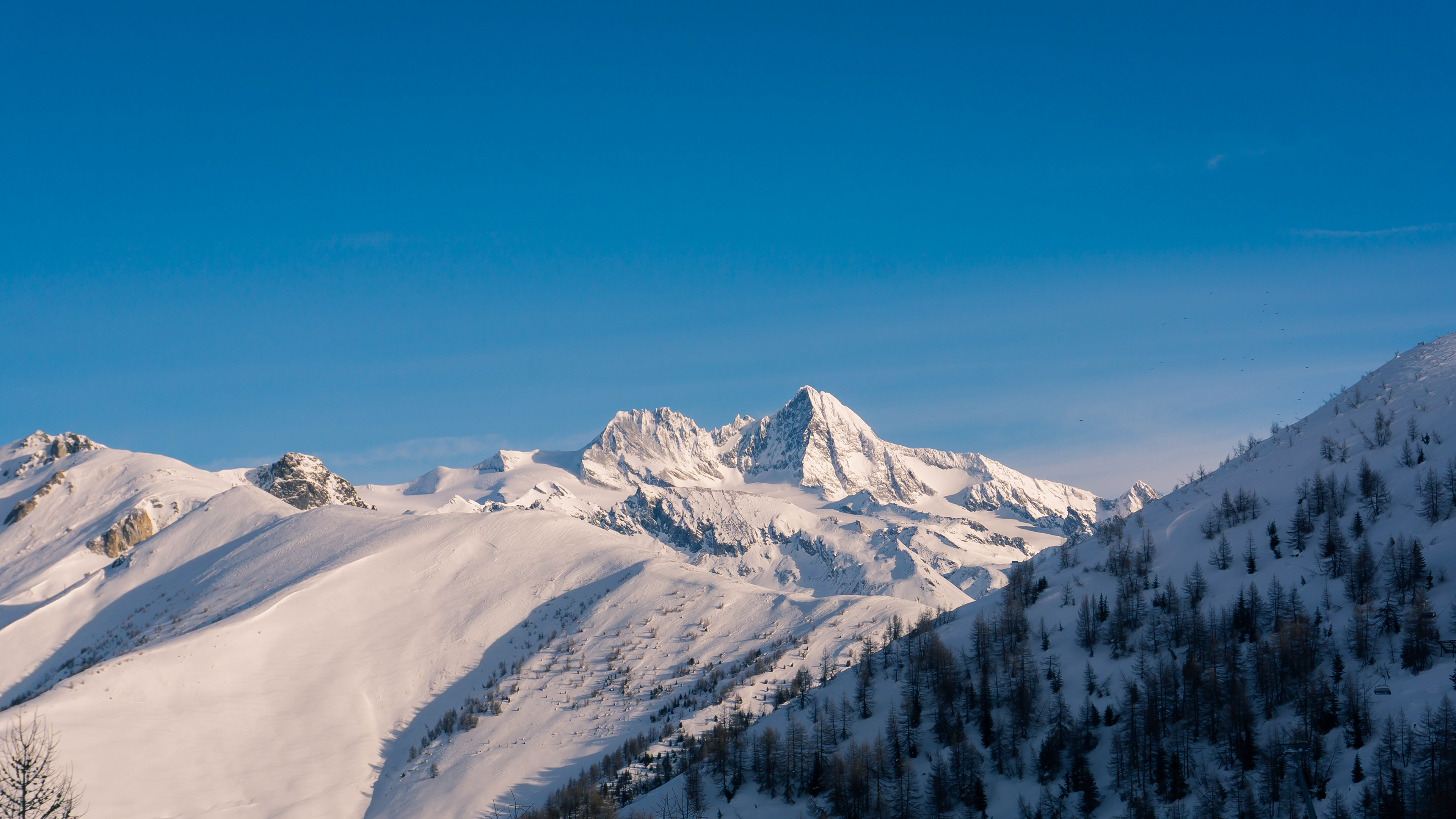 Snow covered Großglockner, highest mountain in Austria