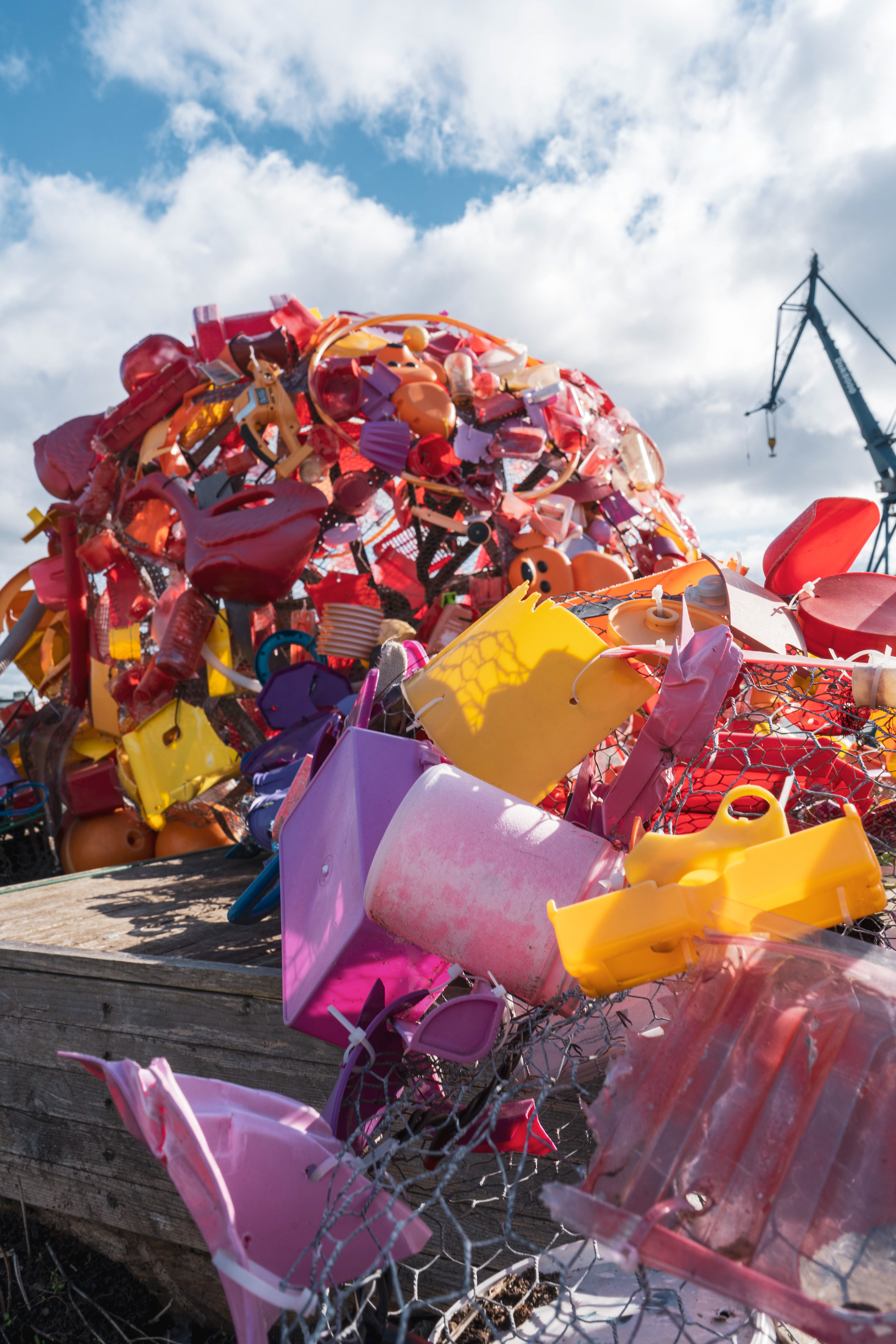 A sculpture of plastic in Aarhus