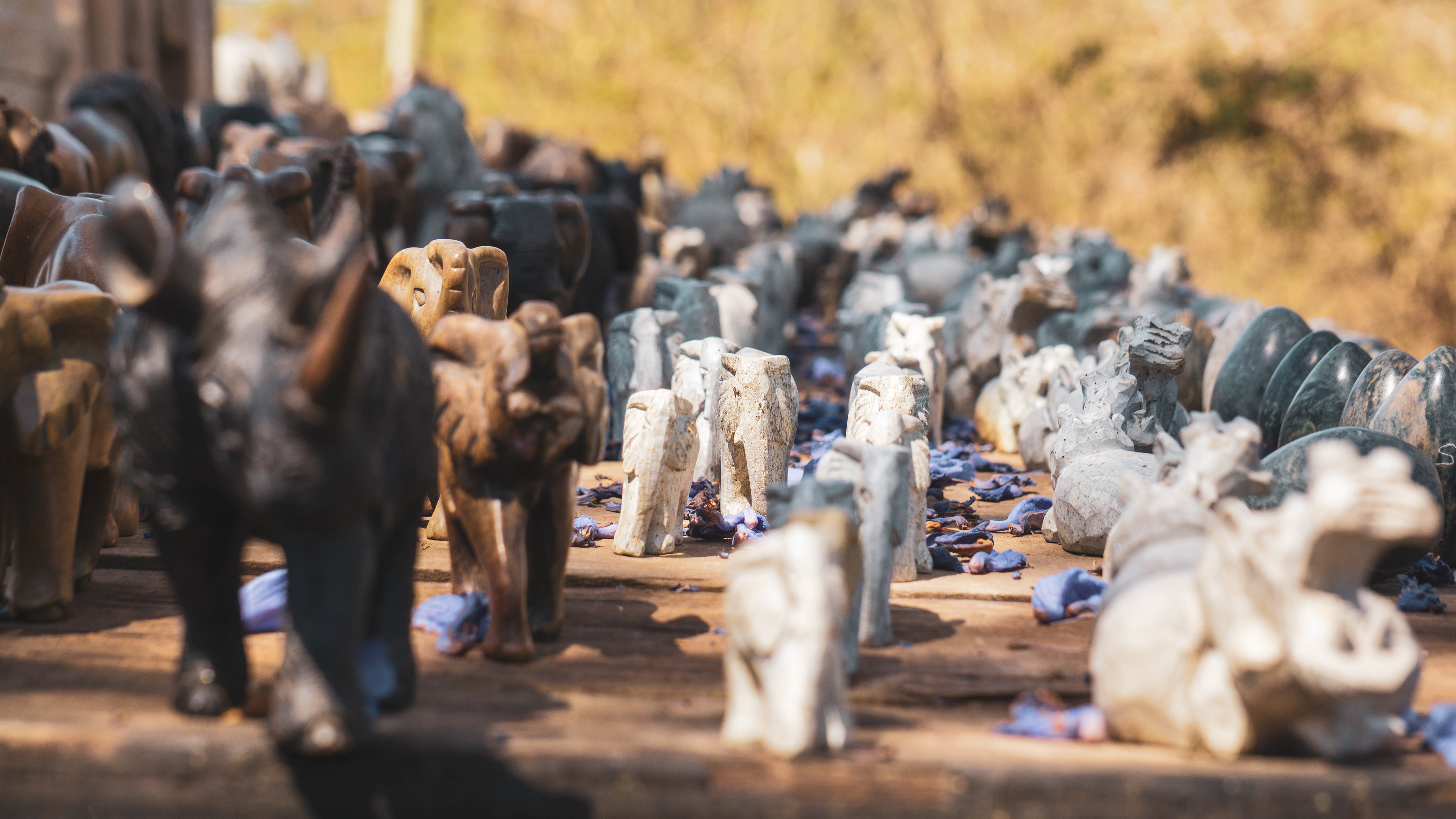 Handcrafted animals in Swaziland
