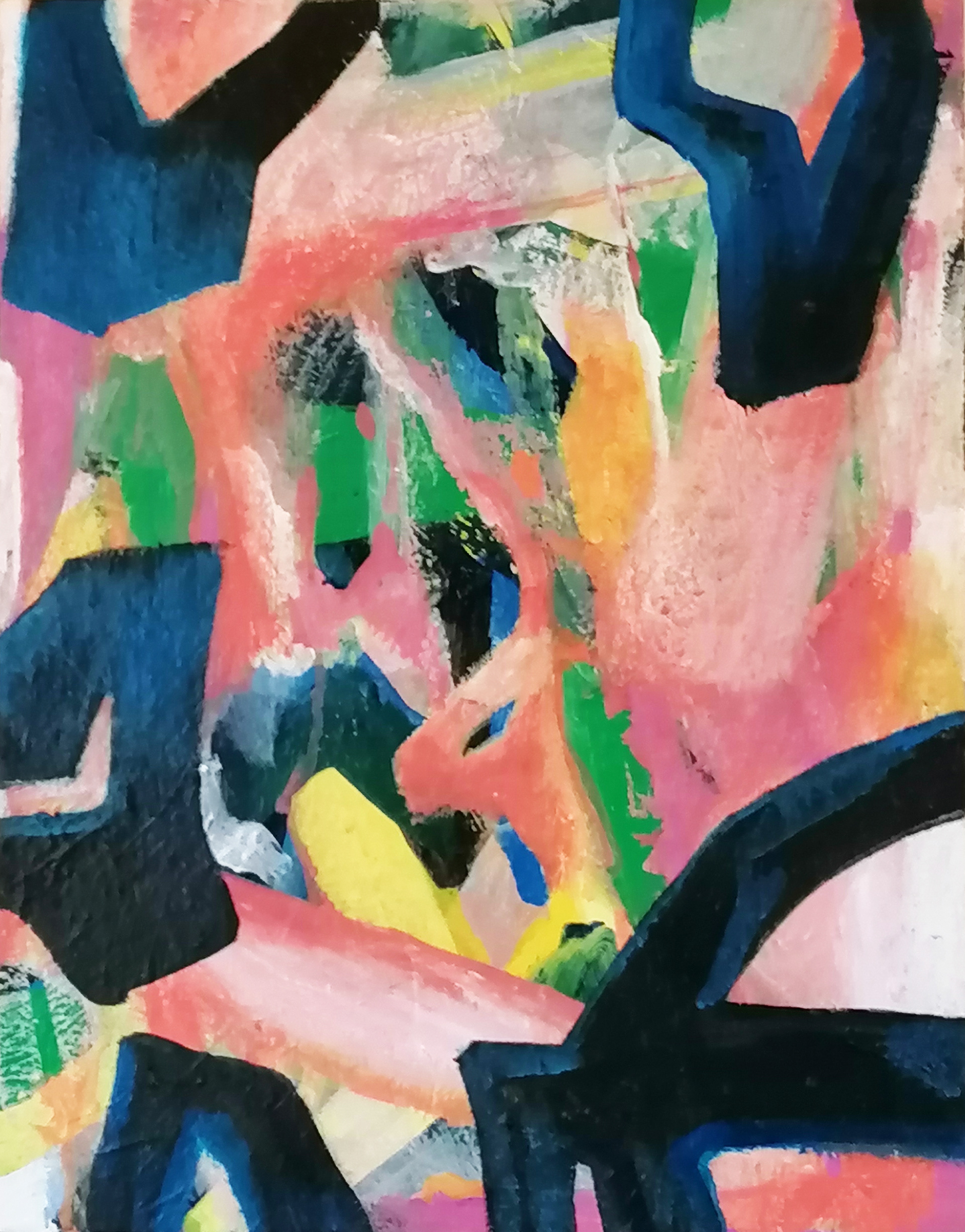BRIGHTfruitsalad.Acrylic on canvas.40x50cm