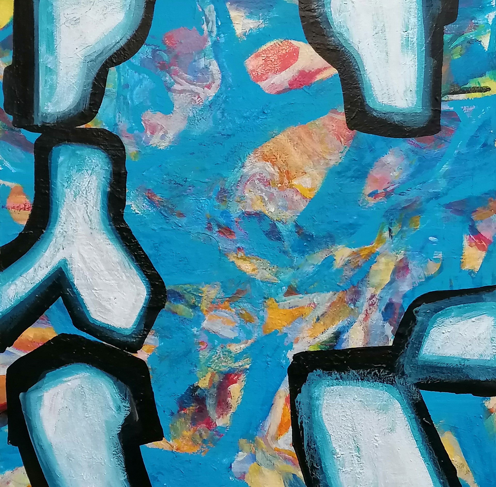 Aqua.Acrylic on canvas.90x90cm