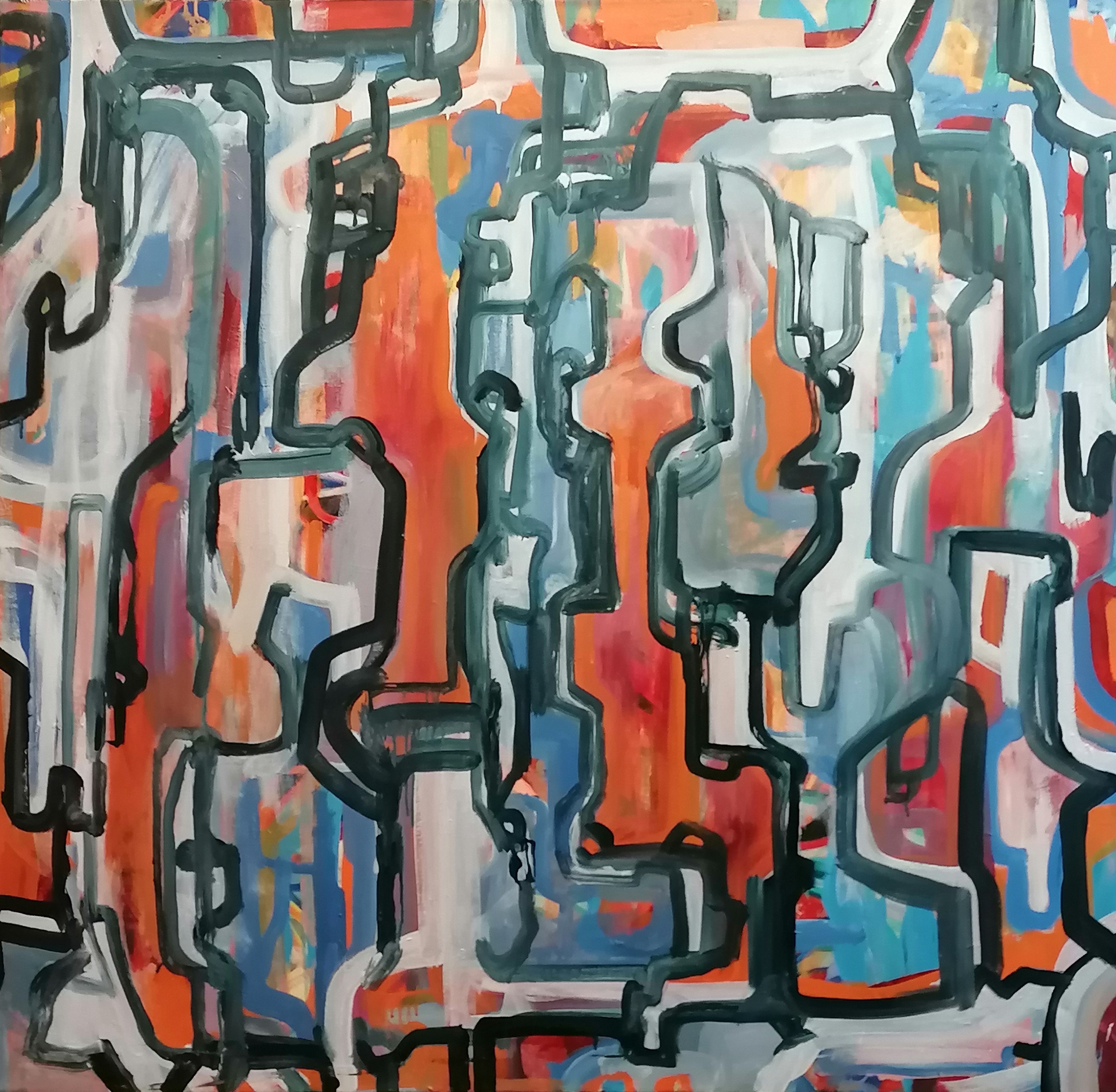 Future Archaic. Acrylic on canvas.120x120cm