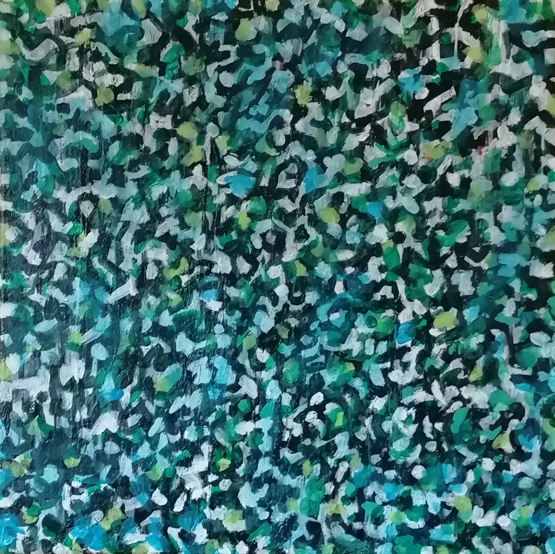 Verdant. Acrylic on canvas.40 x40cm